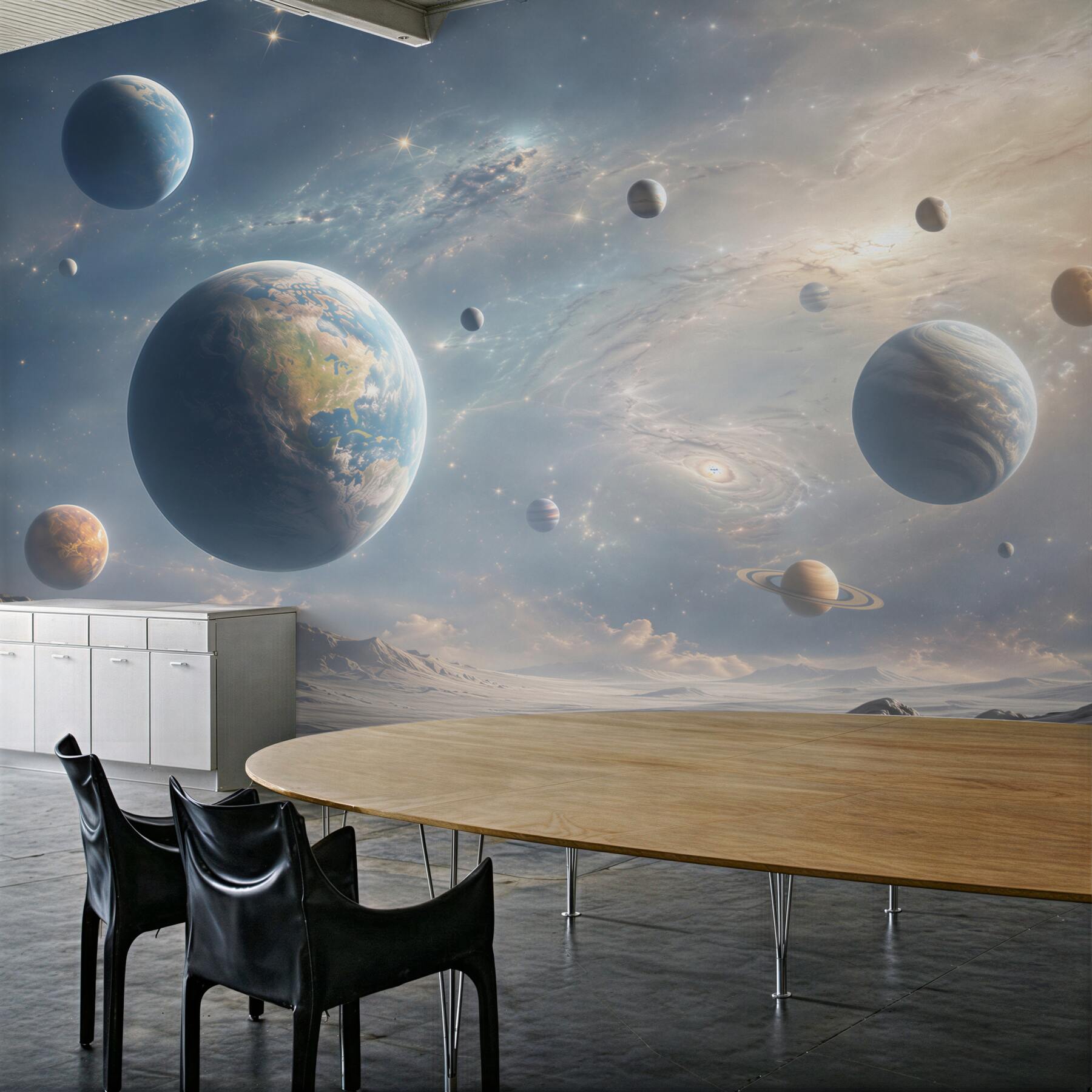 Fototapeta planety w kosmosie jasna galaktyka do nowoczesnego wnętrza?v23
