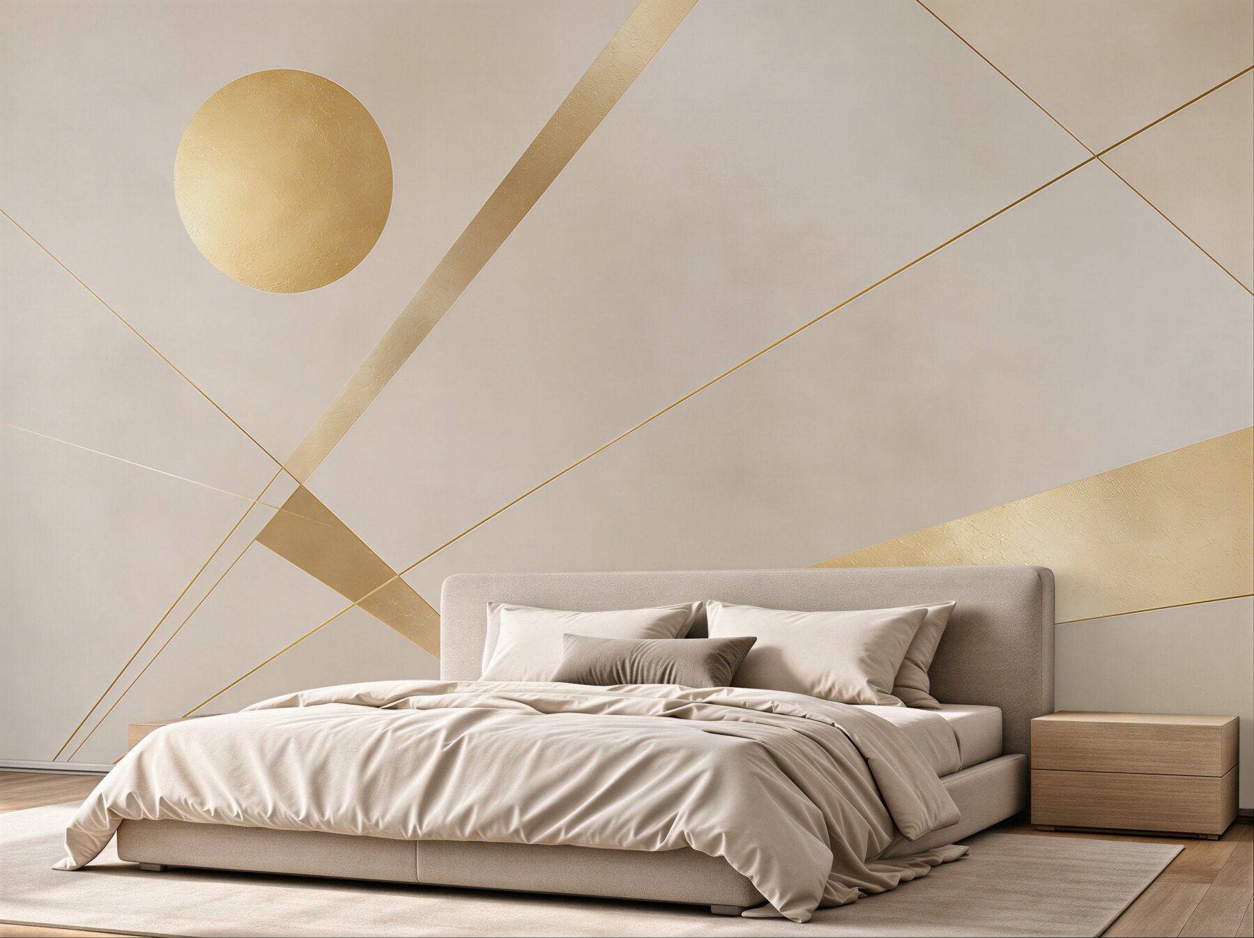 Fototapeta abstrakcja geometryczna ze złotymi liniami na jasnym tle?v23