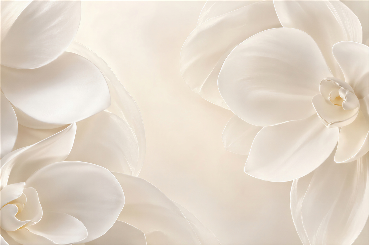 Fototapeta śnieżnobiałe porcelanowe kwiaty