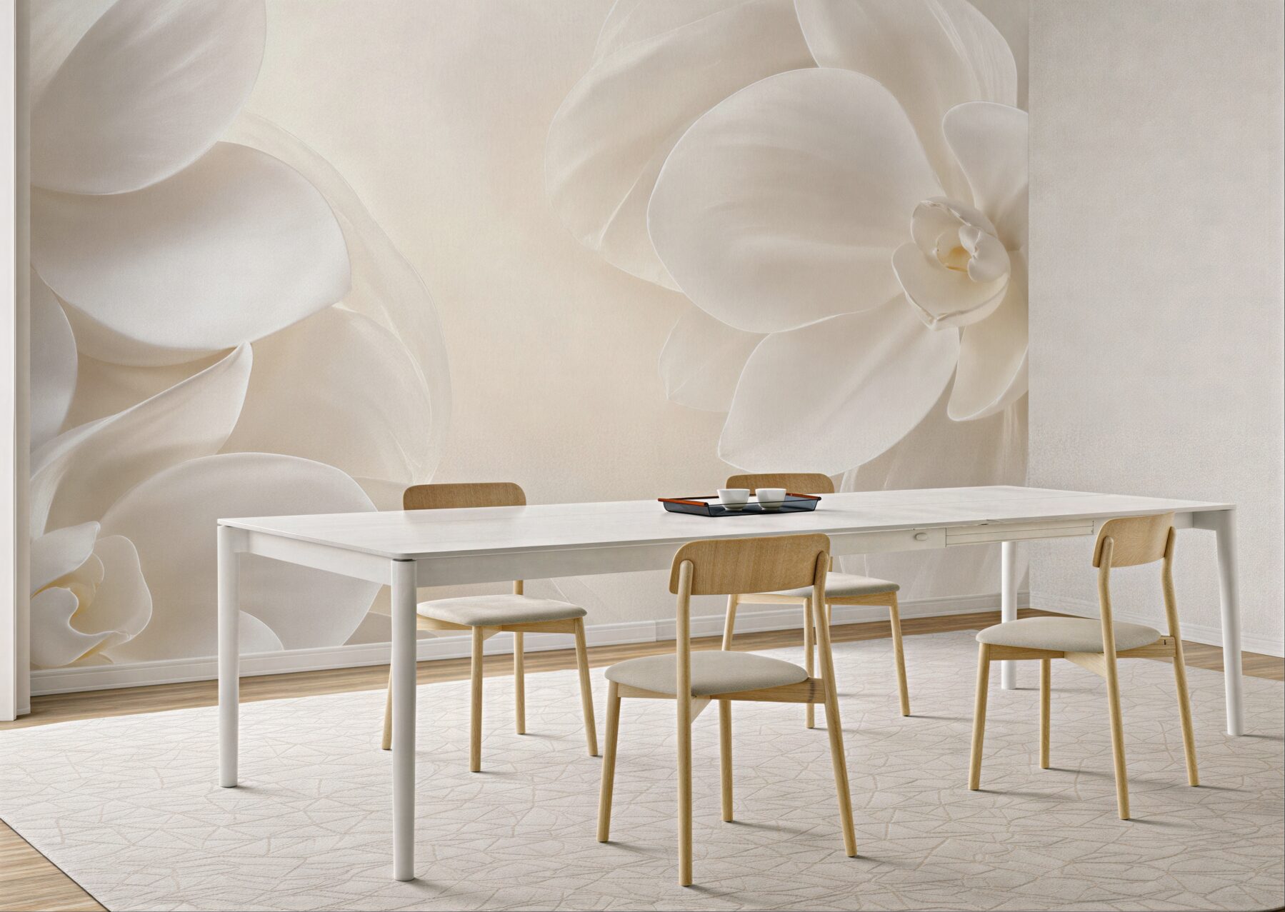 Fototapeta śnieżnobiałe porcelanowe kwiaty?v23