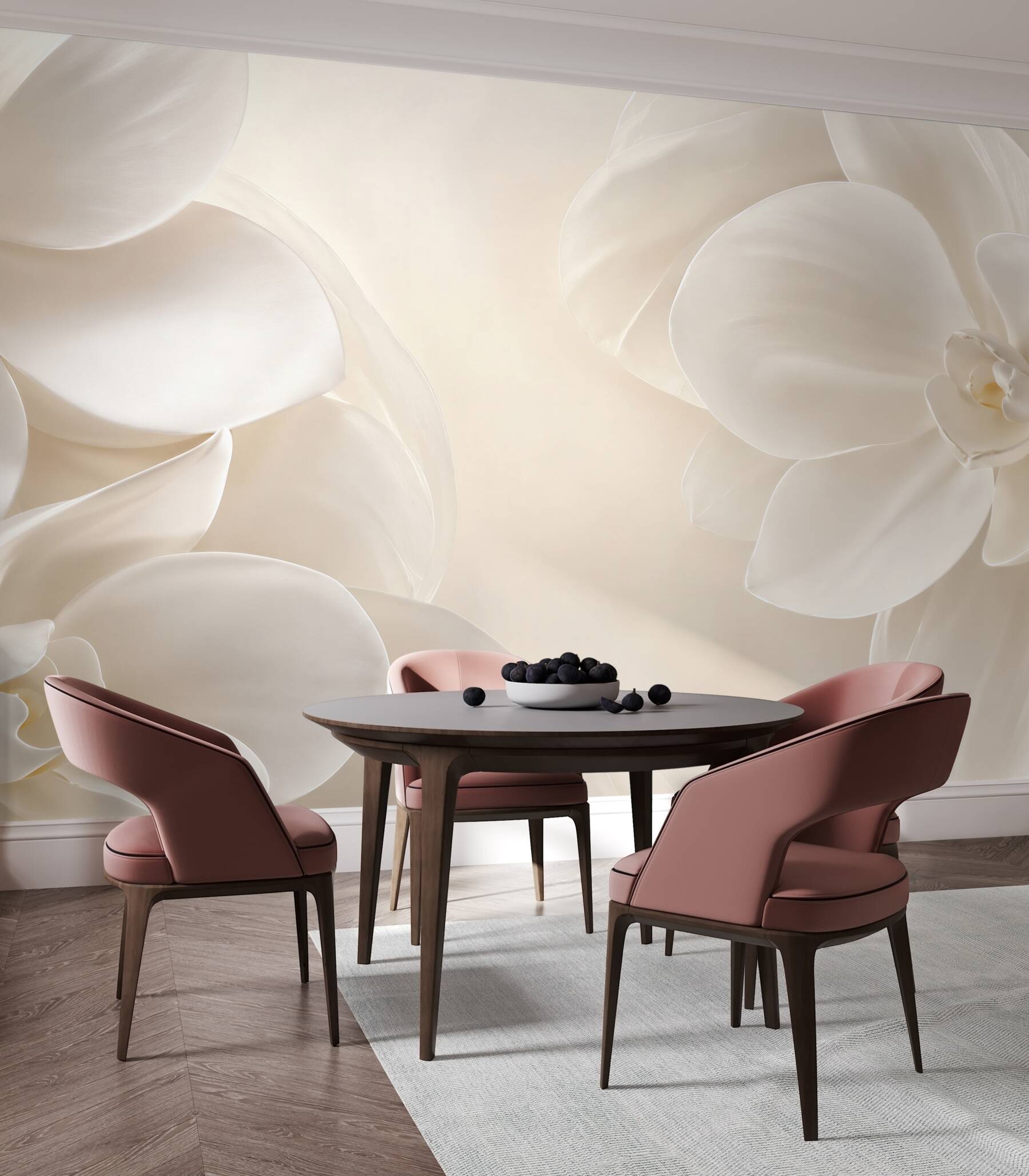 Fototapeta śnieżnobiałe porcelanowe kwiaty?v23