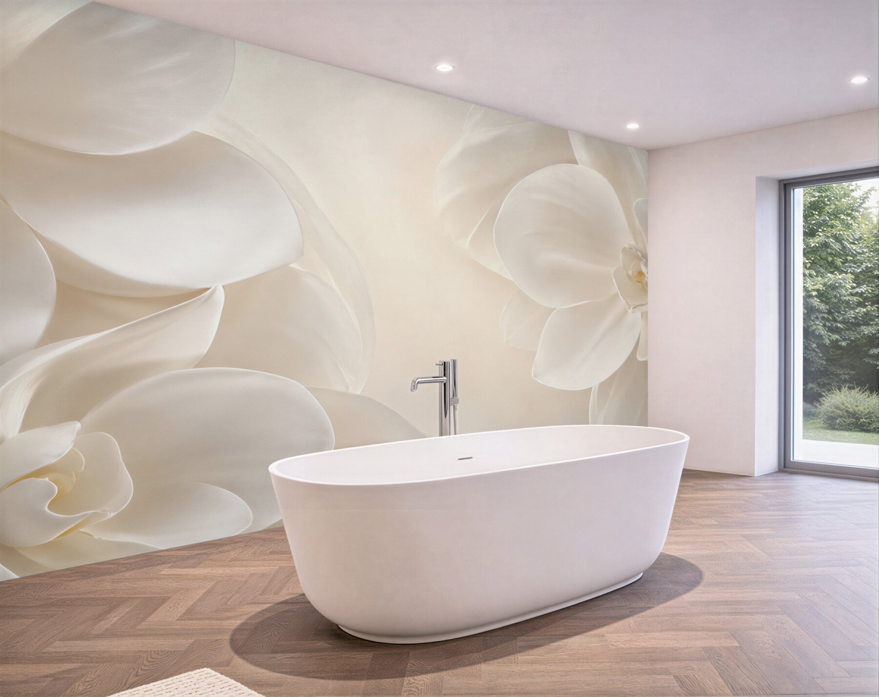 Fototapeta śnieżnobiałe porcelanowe kwiaty?v23