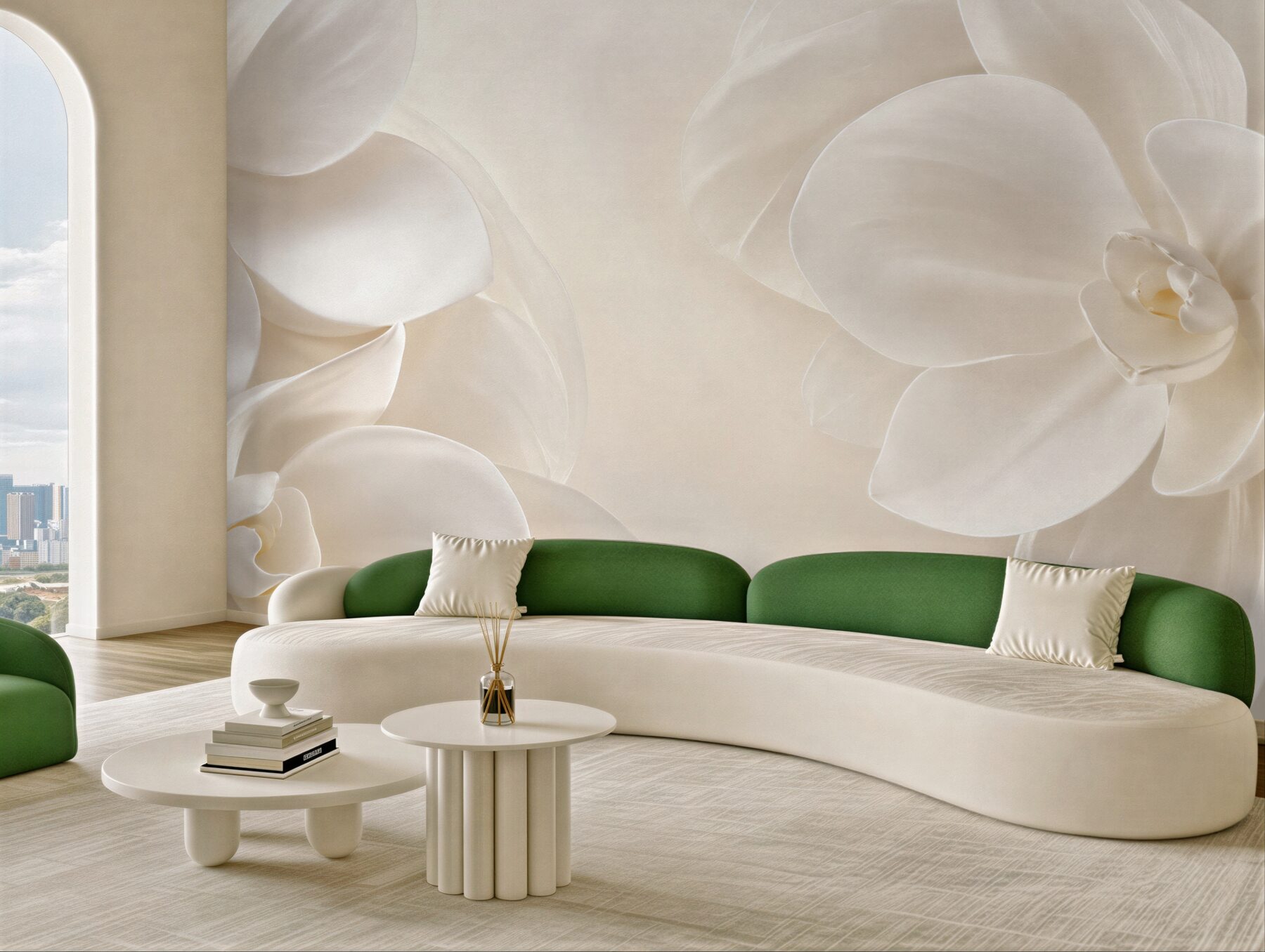 Fototapeta śnieżnobiałe porcelanowe kwiaty?v23