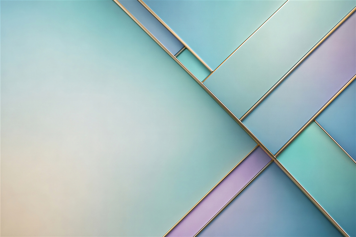 Fototapeta geometryczne panele błękitne z pastelowym gradientem