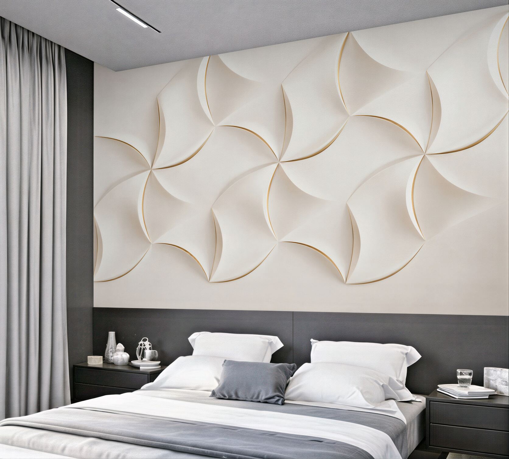 Fototapeta geometryczne wiatraki 3D beżowe elegancka abstrakcja?v23