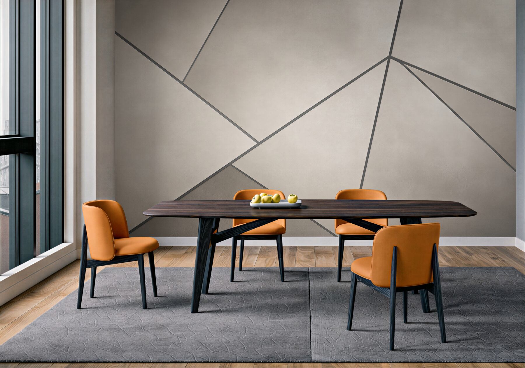 Fototapeta geometryczne panele beżowo szare minimalistyczna?v23