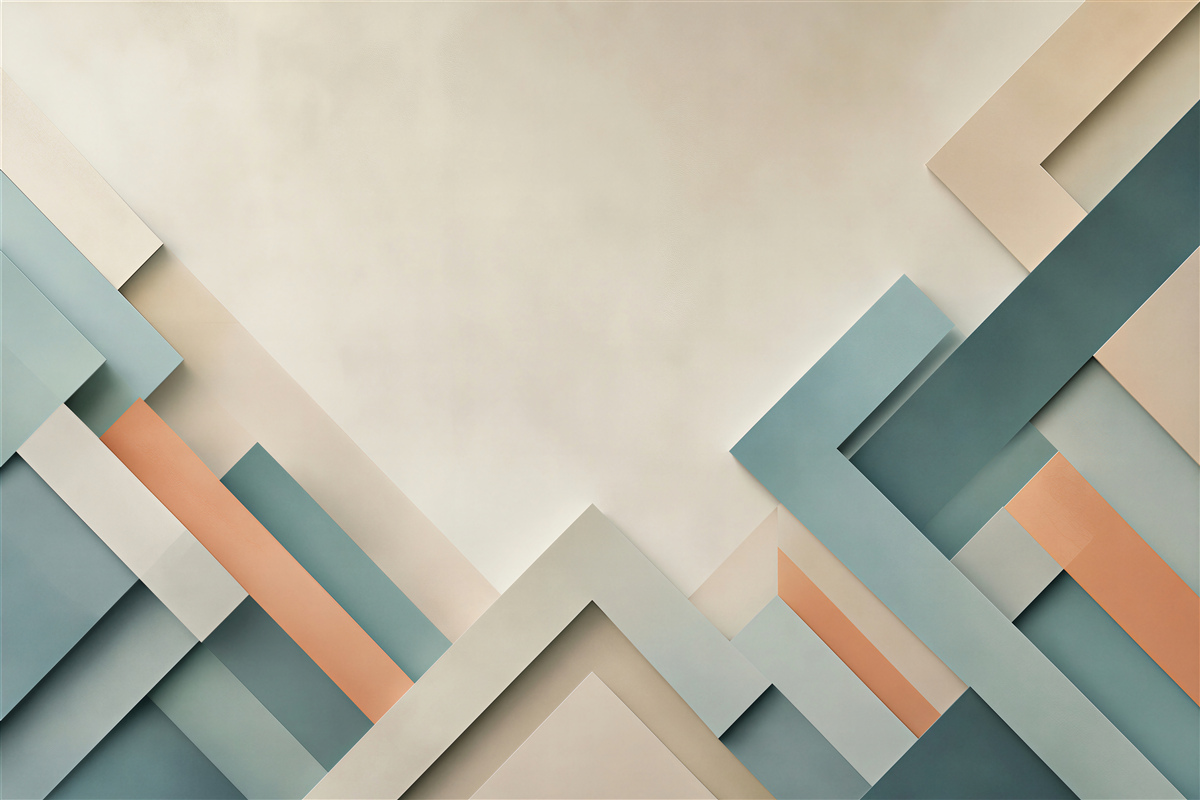 Fototapeta geometryczne ramy niebiesko beżowe nowoczesna abstrakcja