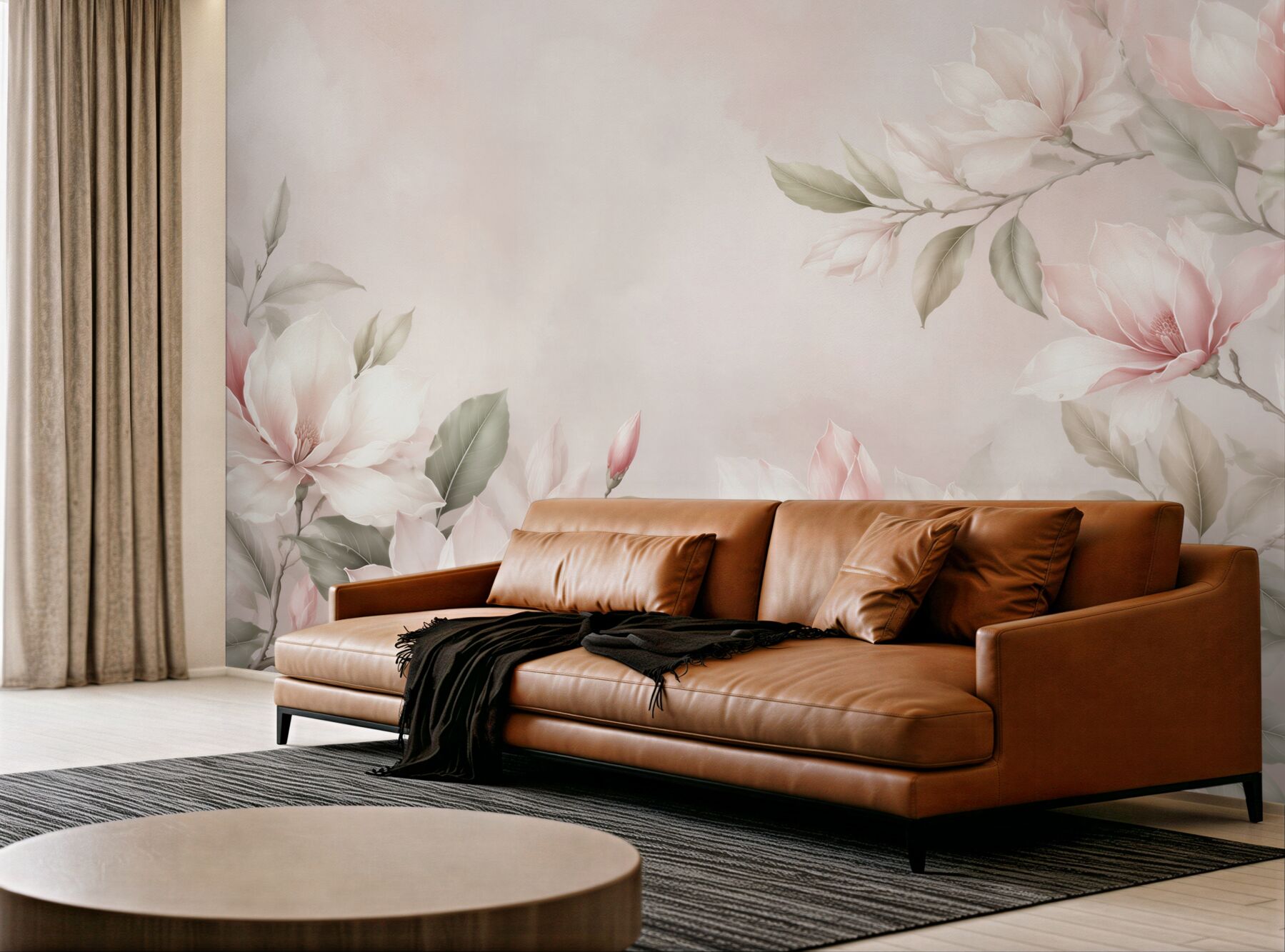 Fototapeta magnolie biało różowe subtelna elegancja?v23