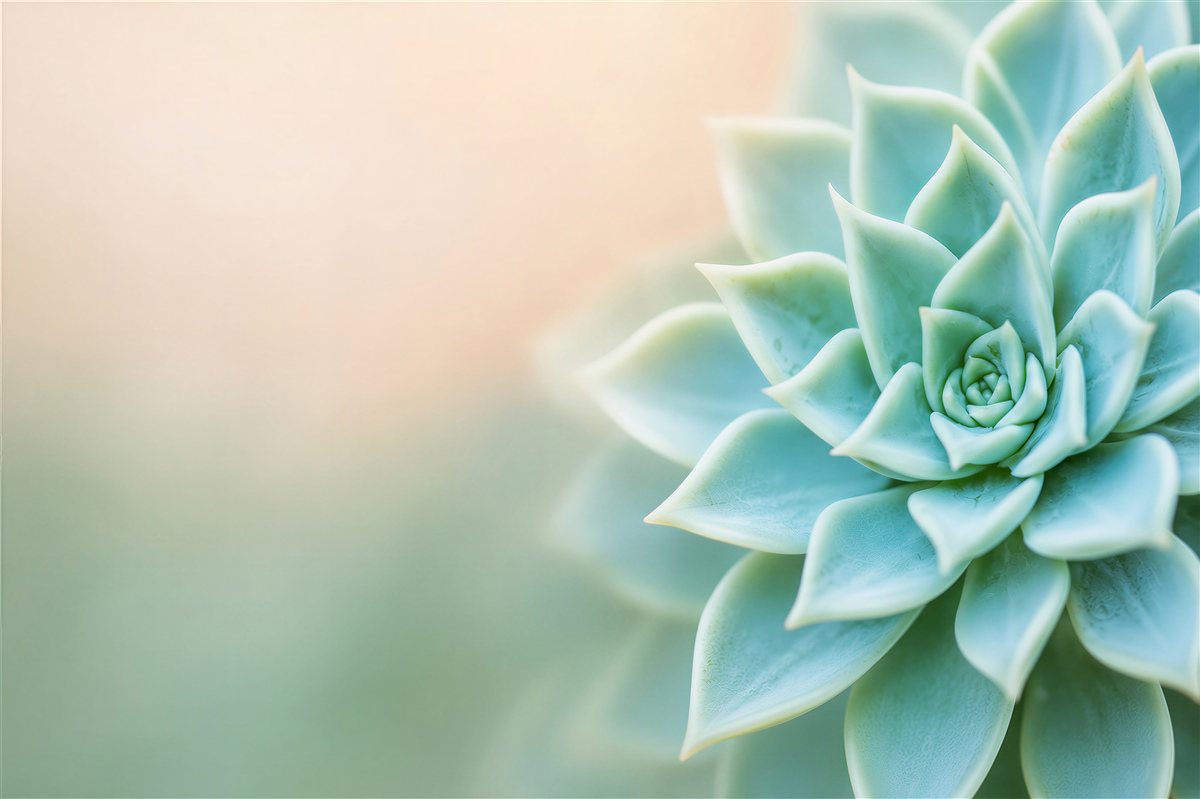 Fototapeta sukulent echeveria miętowy makro relaksująca