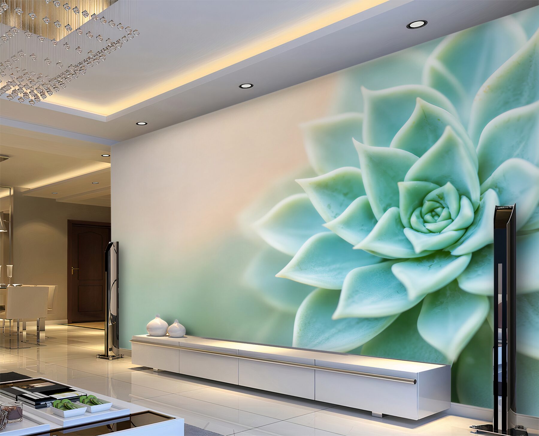 Fototapeta sukulent echeveria miętowy makro relaksująca?v23