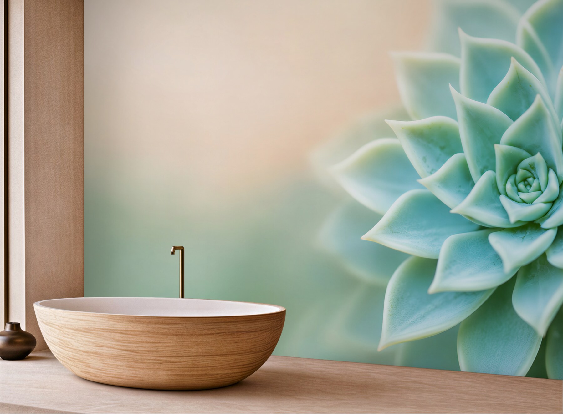 Fototapeta sukulent echeveria miętowy makro relaksująca?v23