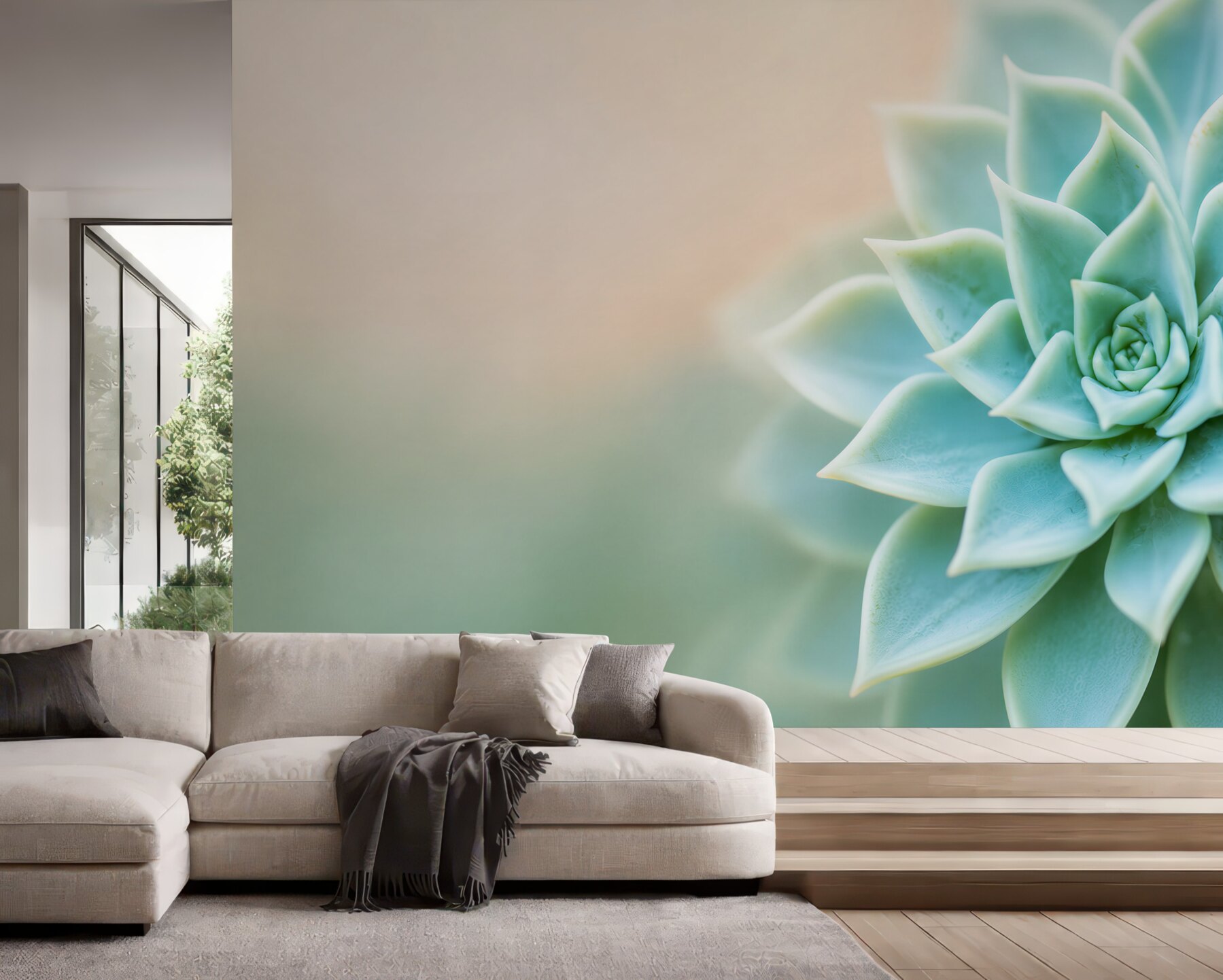 Fototapeta sukulent echeveria miętowy makro relaksująca?v23