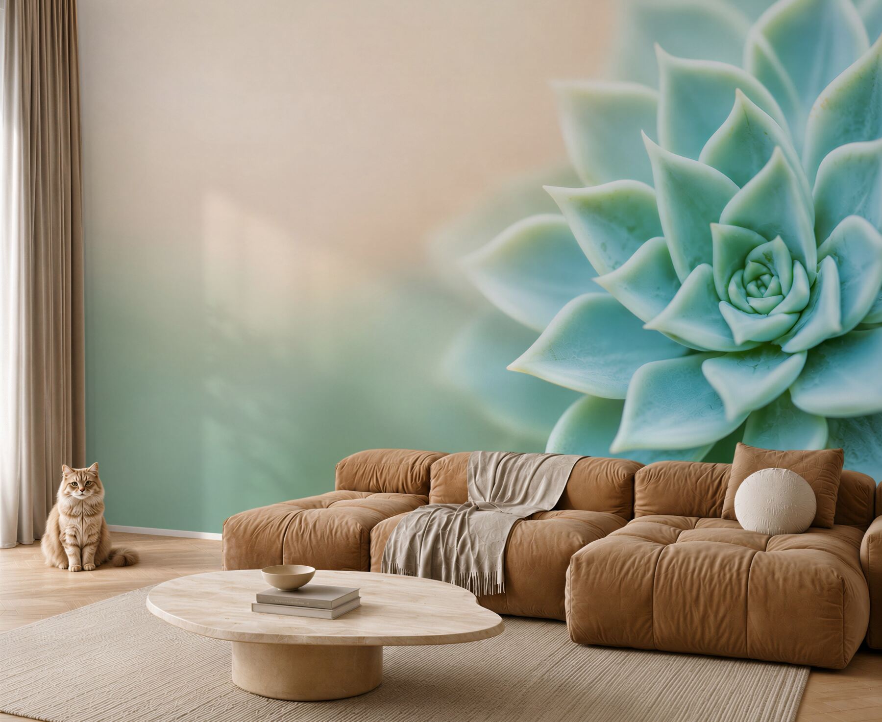 Fototapeta sukulent echeveria miętowy makro relaksująca?v23