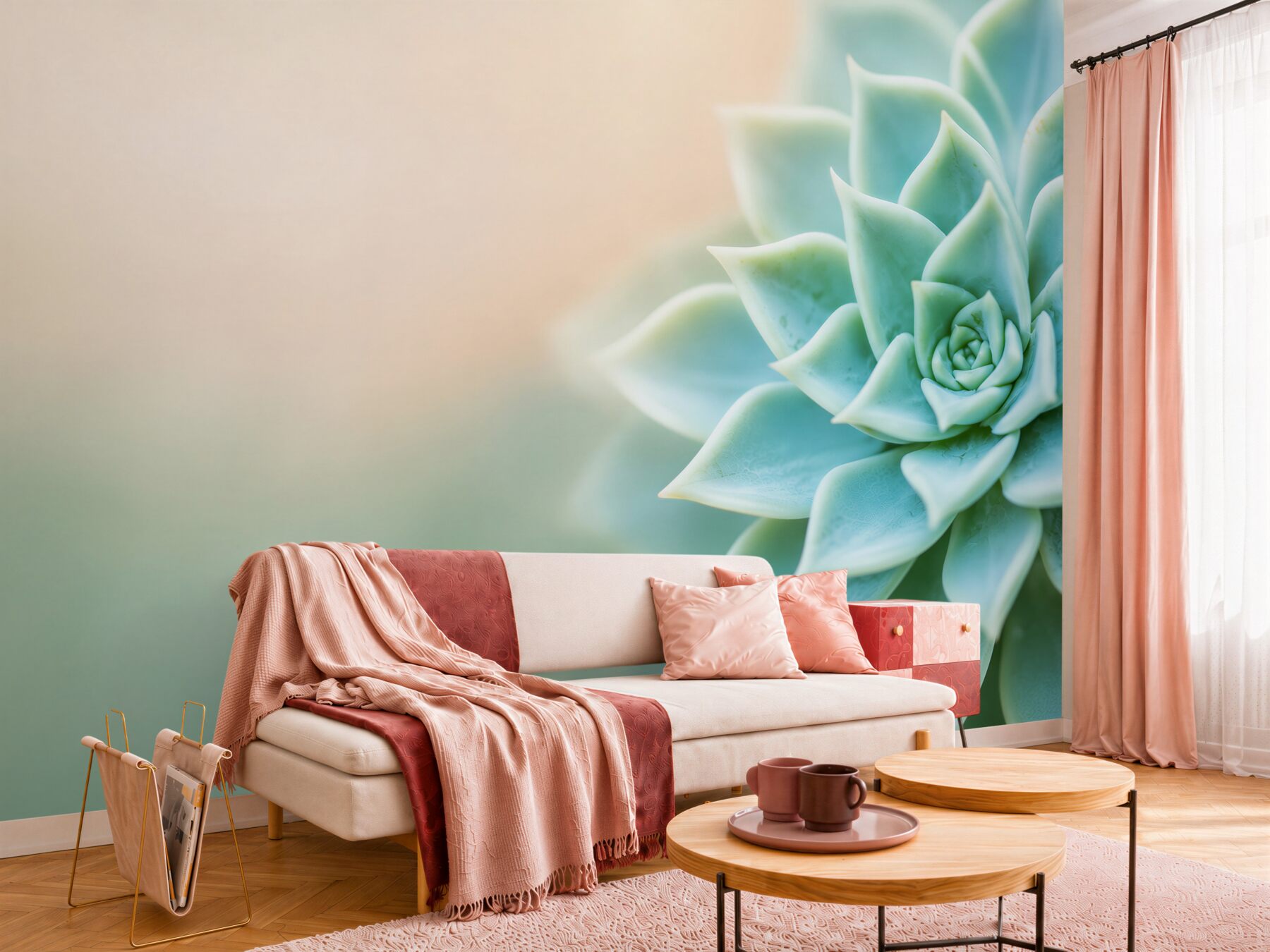 Fototapeta sukulent echeveria miętowy makro relaksująca?v23