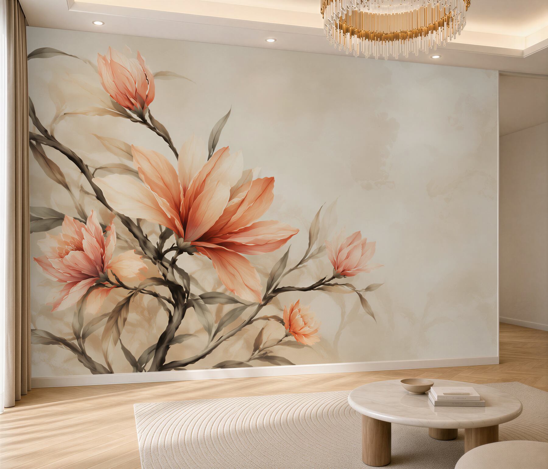 Fototapeta magnolie koralowe na gałęziach nowoczesna?v23
