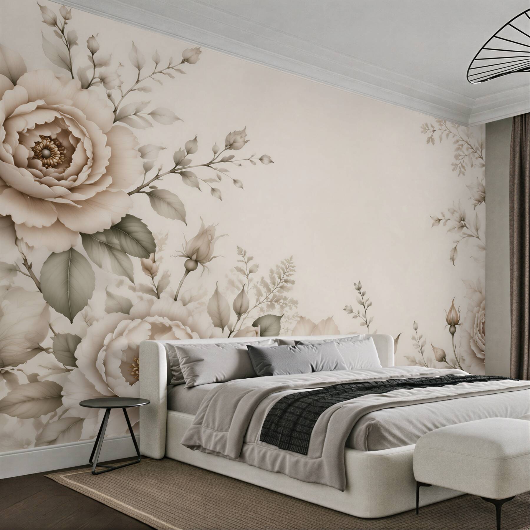 Fototapeta beżowe kwiaty piwonii w subtelnej eleganckiej kompozycji?v23