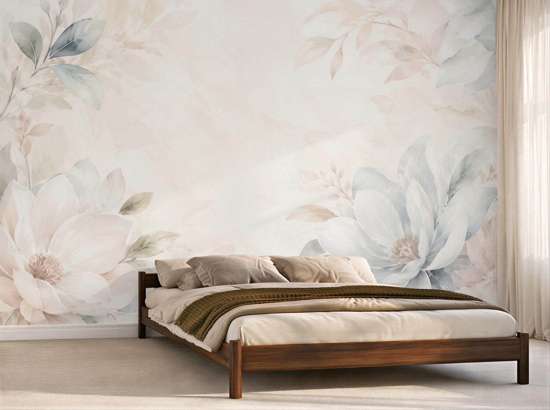 Fototapeta magnolie w kremie i błękicie delikatna pastelowa kompozycja?v23