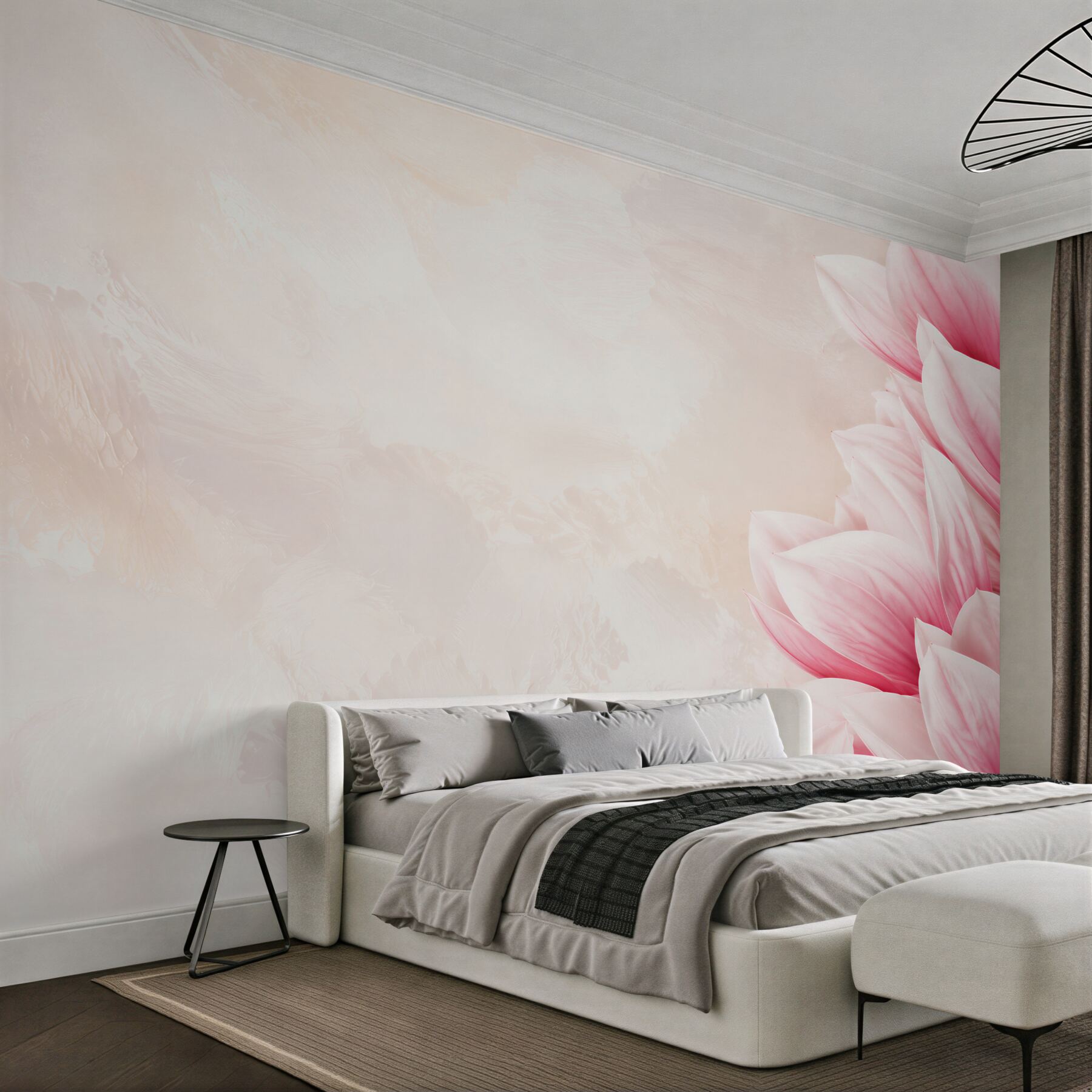 Fototapeta różowe magnolie na jasnym kremowym tle?v23