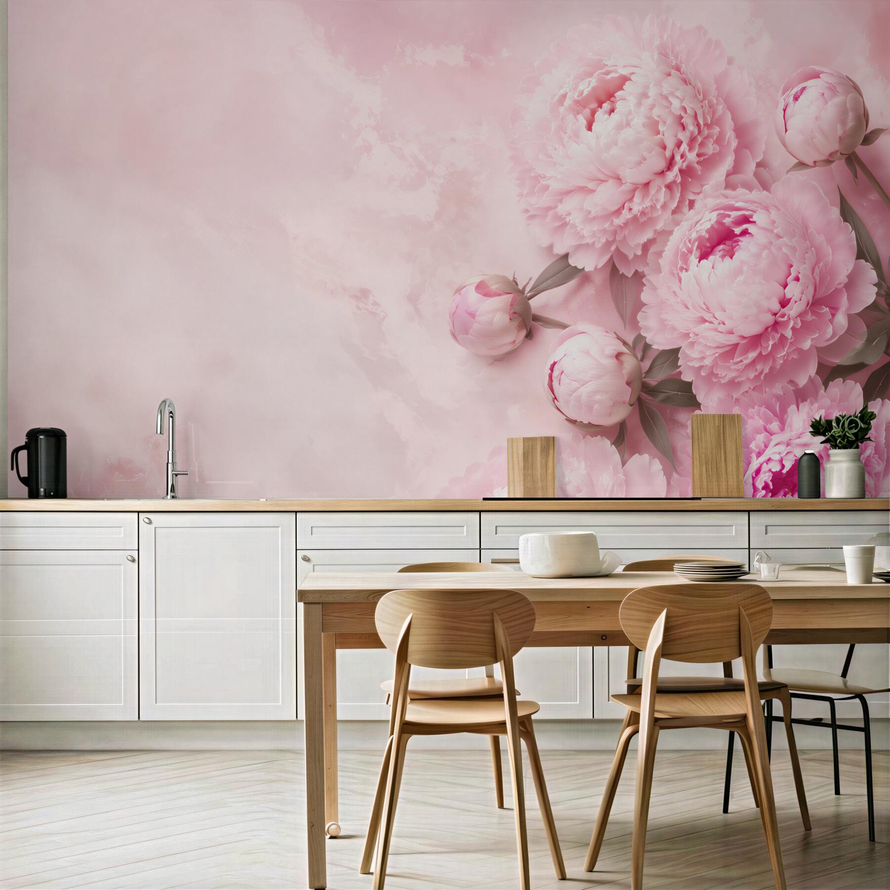 Fototapeta różowe piwonie na pastelowym tle do romantycznej sypialni?v23