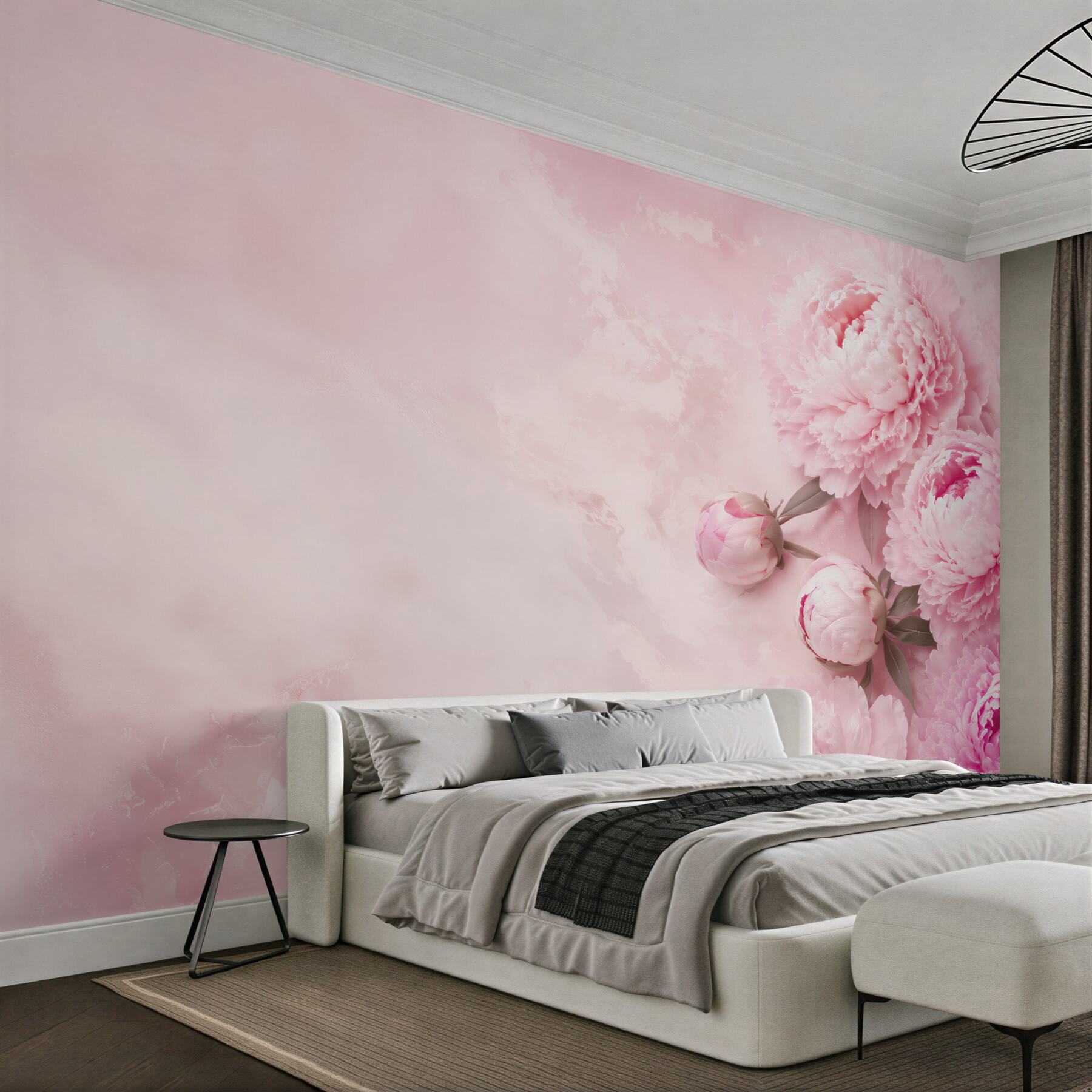 Fototapeta różowe piwonie na pastelowym tle do romantycznej sypialni?v23