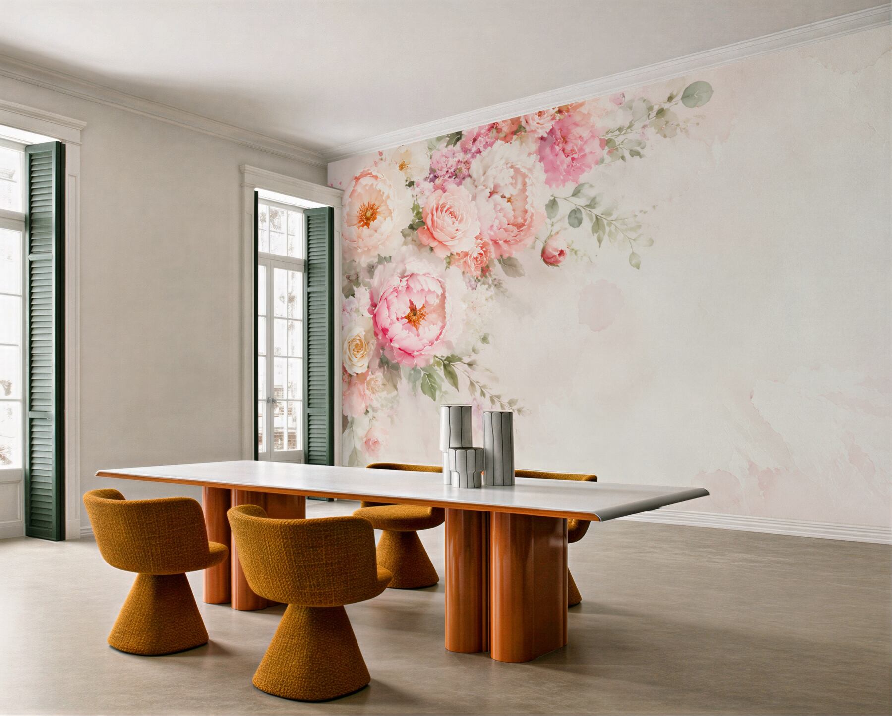 Fototapeta kwiaty peonie i róże pastelowe na jasnym tle?v23