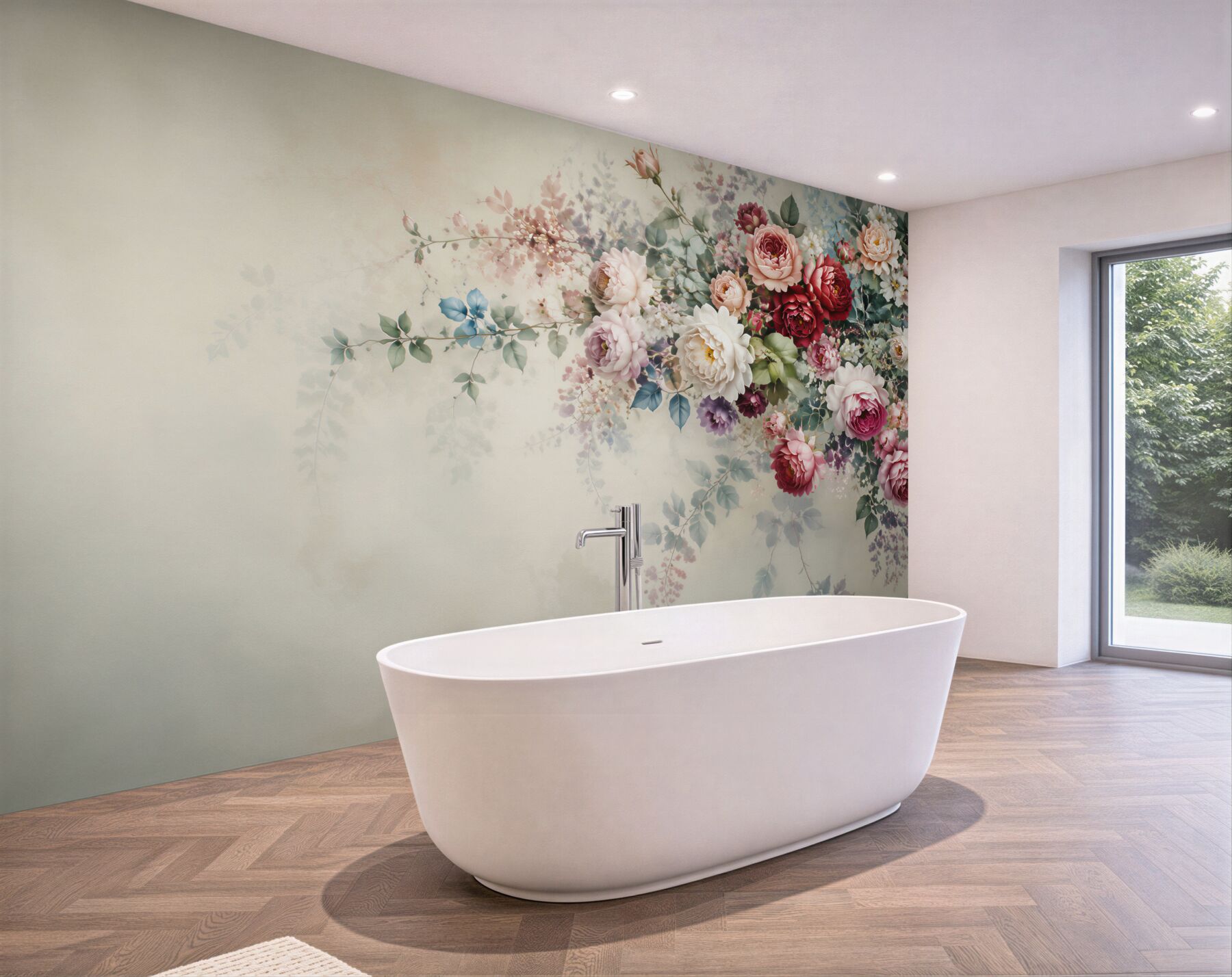 Fototapeta kwiatowy bukiet vintage z różami i piwoniami na jasnym tle?v23
