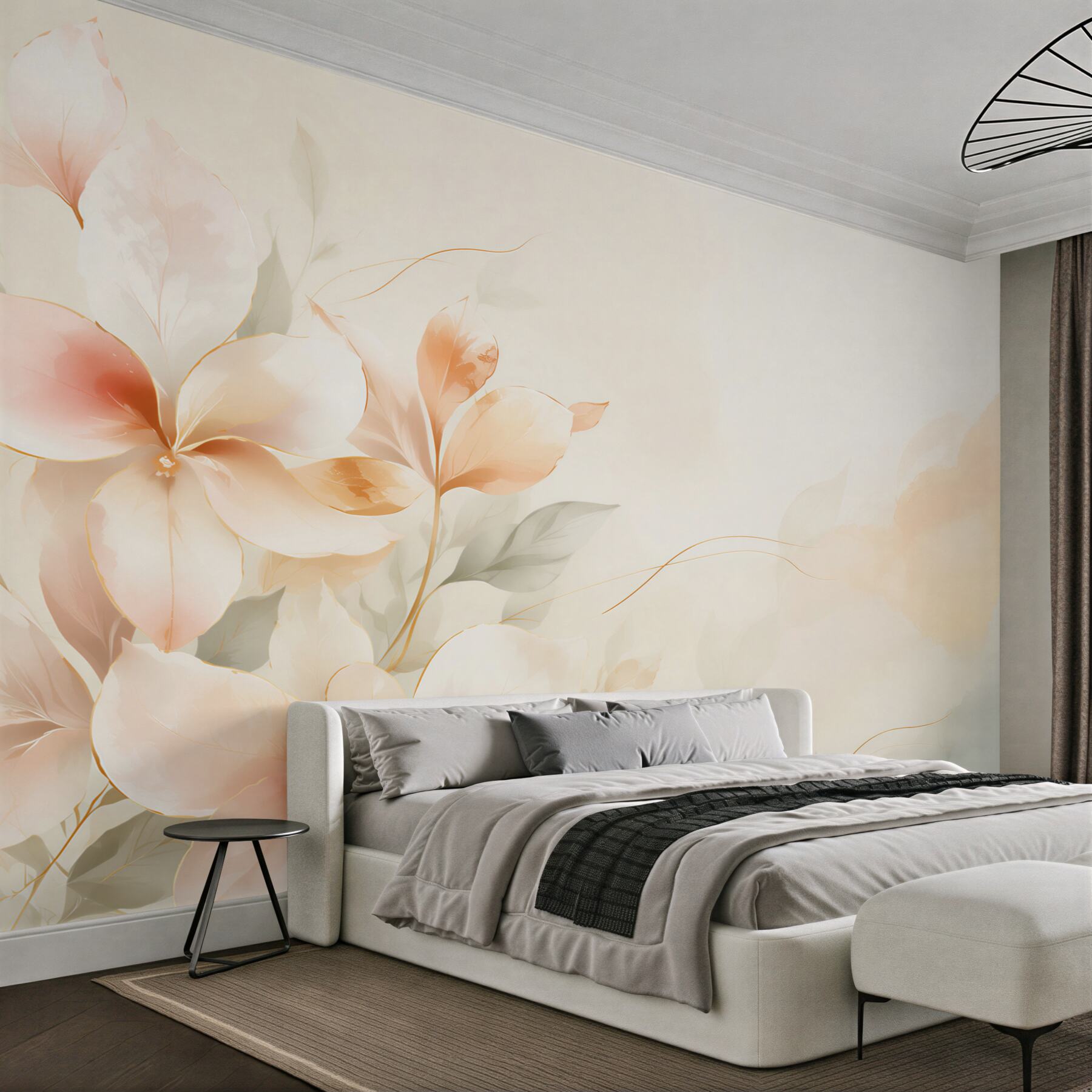 Fototapeta magnolie kremowo brzoskwiniowe w subtelnej akwareli?v23