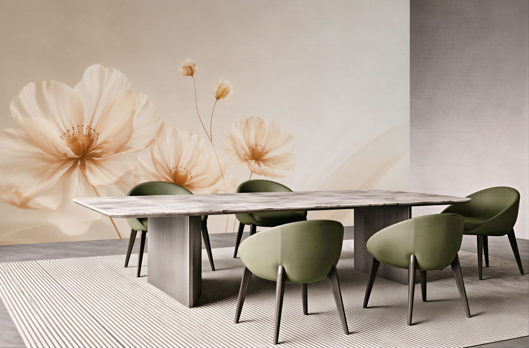 Fototapeta kremowe maki minimalistyczne w eleganckim beżu?v23