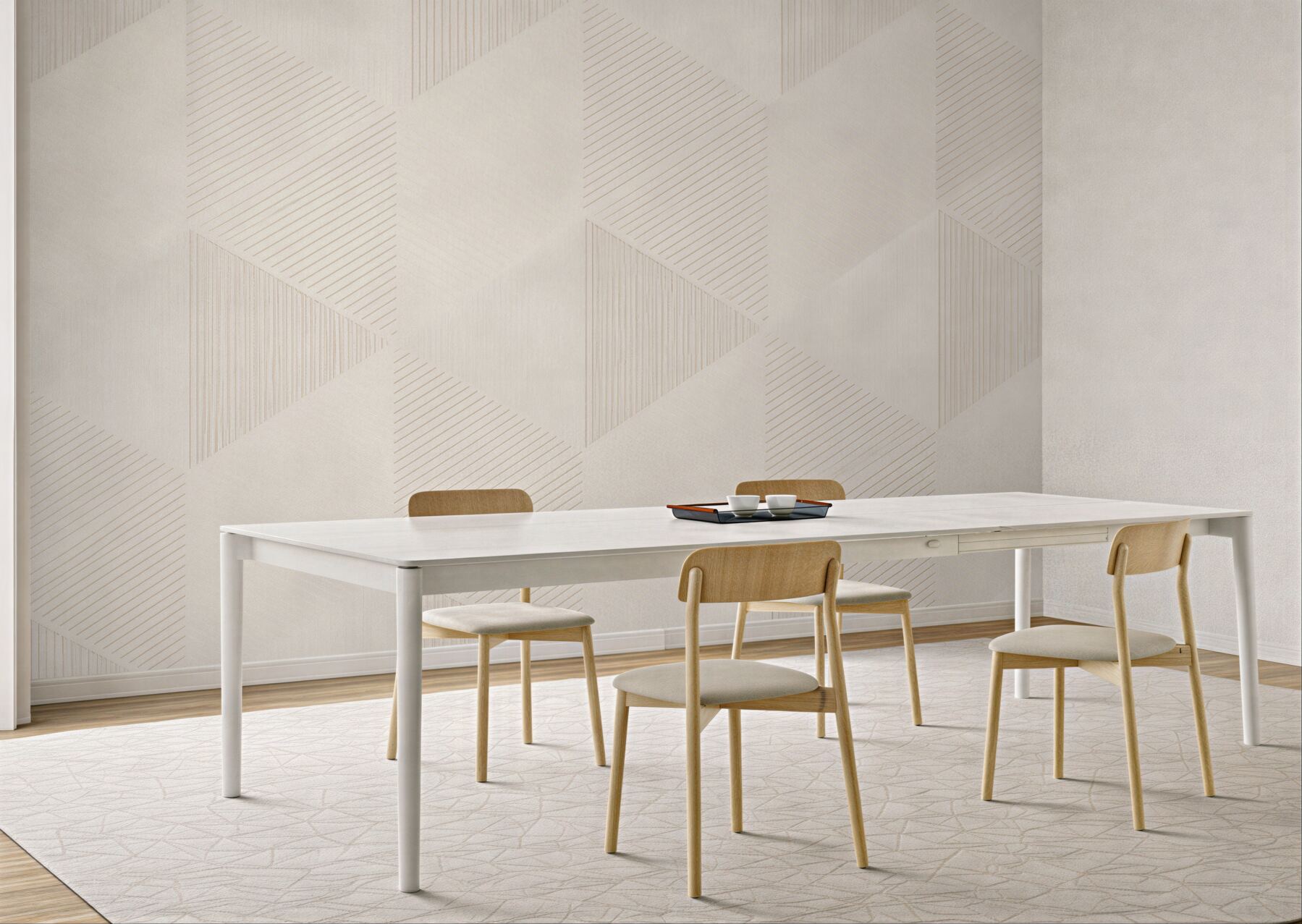 Fototapeta geometryczne kostki 3D beżowe minimalistyczna abstrakcja?v23