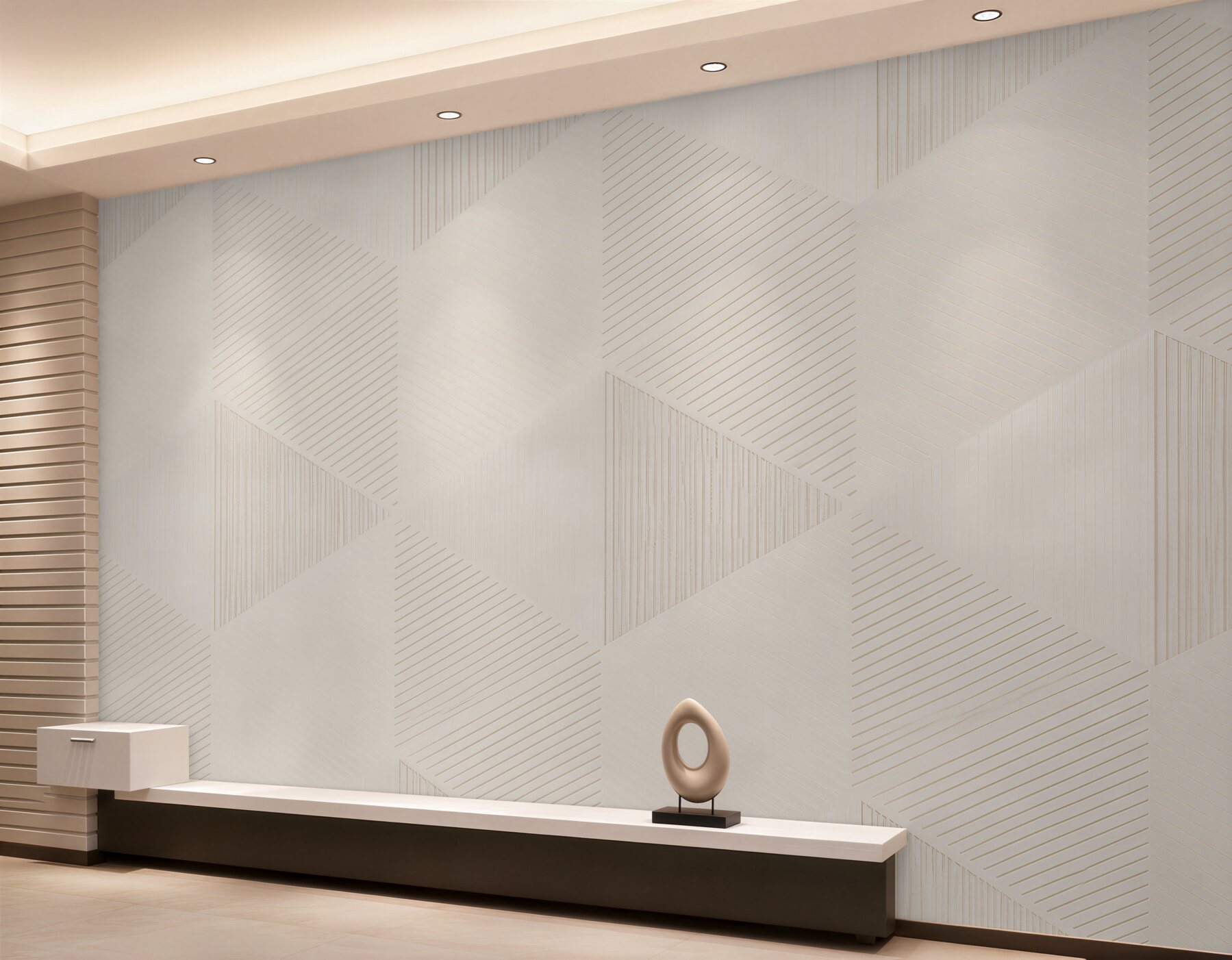 Fototapeta geometryczne kostki 3D beżowe minimalistyczna abstrakcja