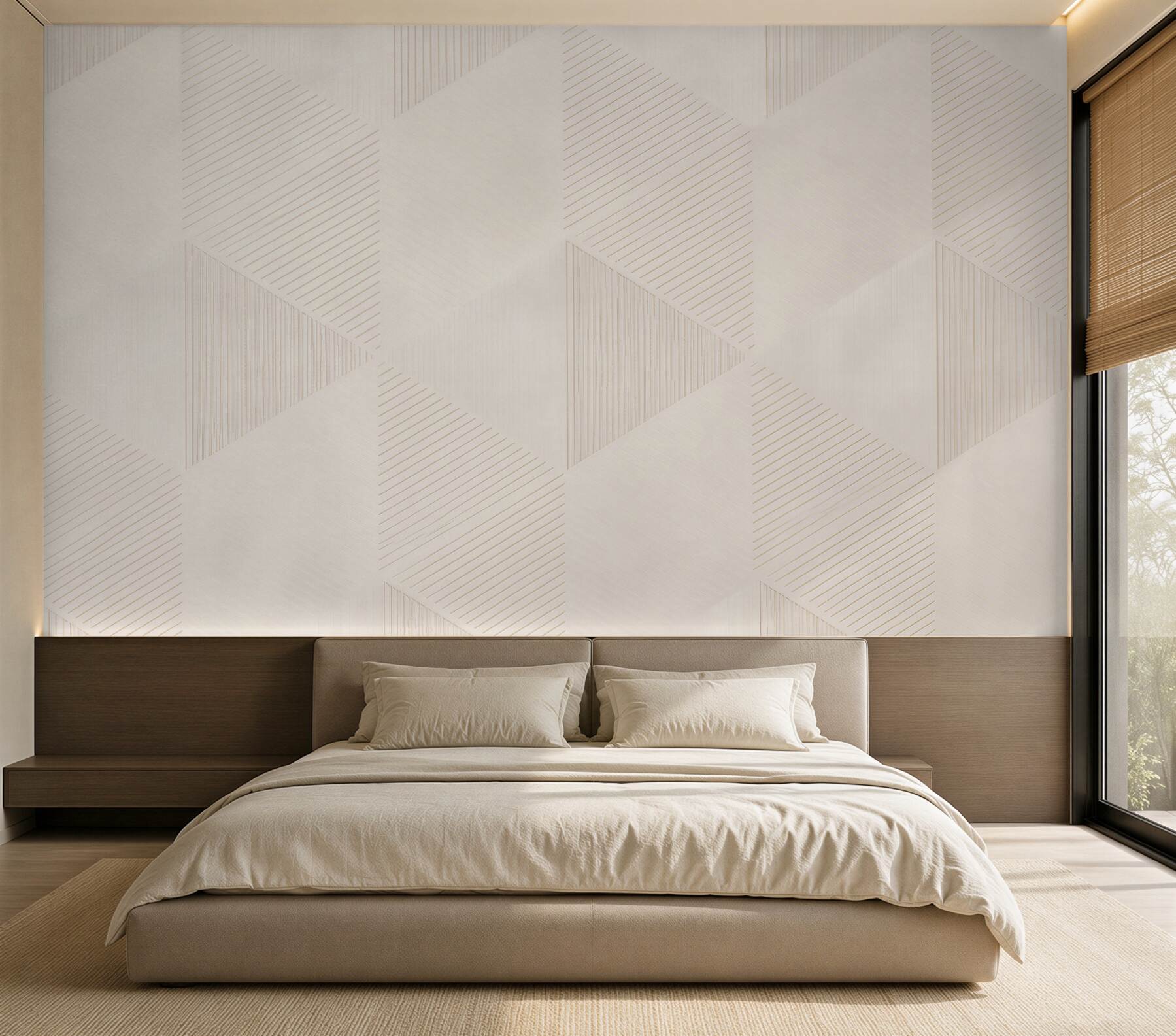 Fototapeta geometryczne kostki 3D beżowe minimalistyczna abstrakcja?v23