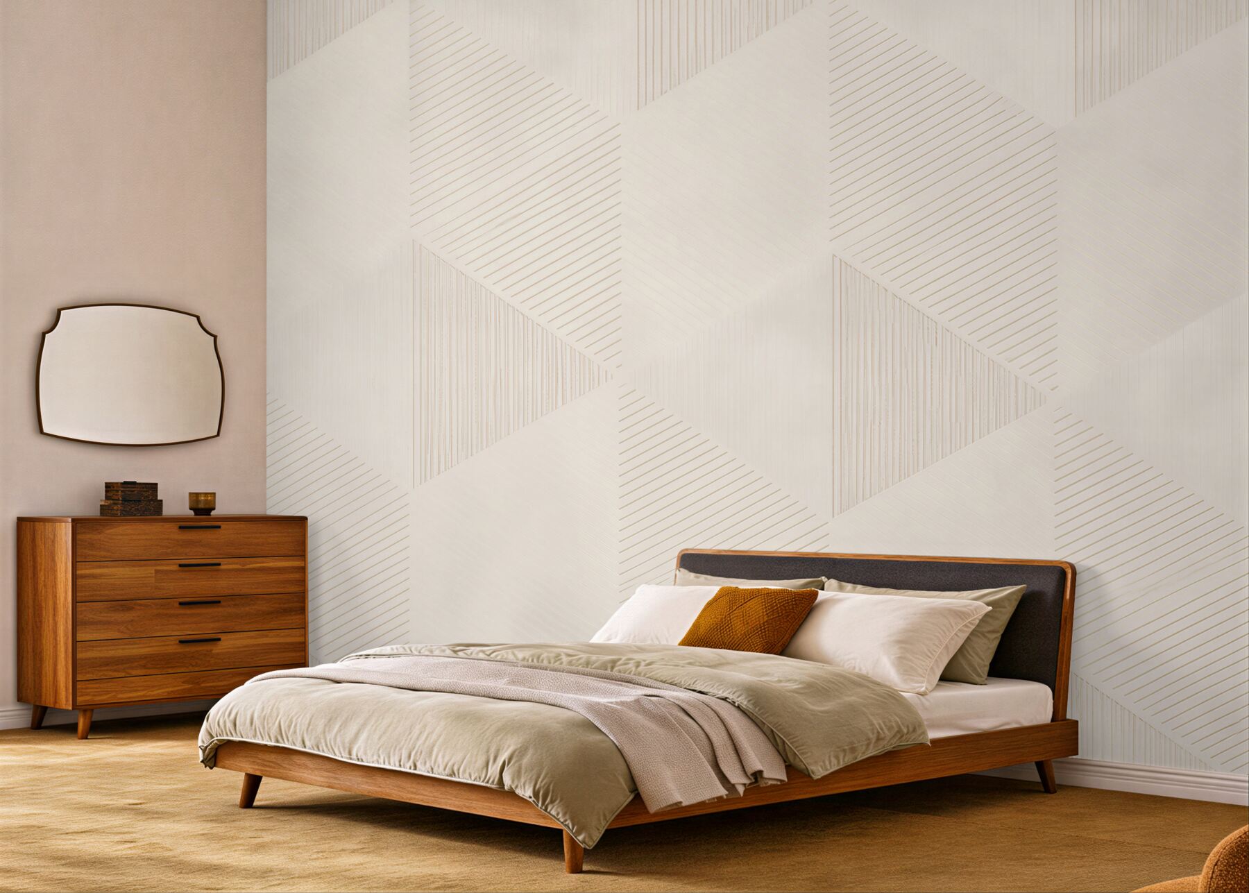 Fototapeta geometryczne kostki 3D beżowe minimalistyczna abstrakcja?v23