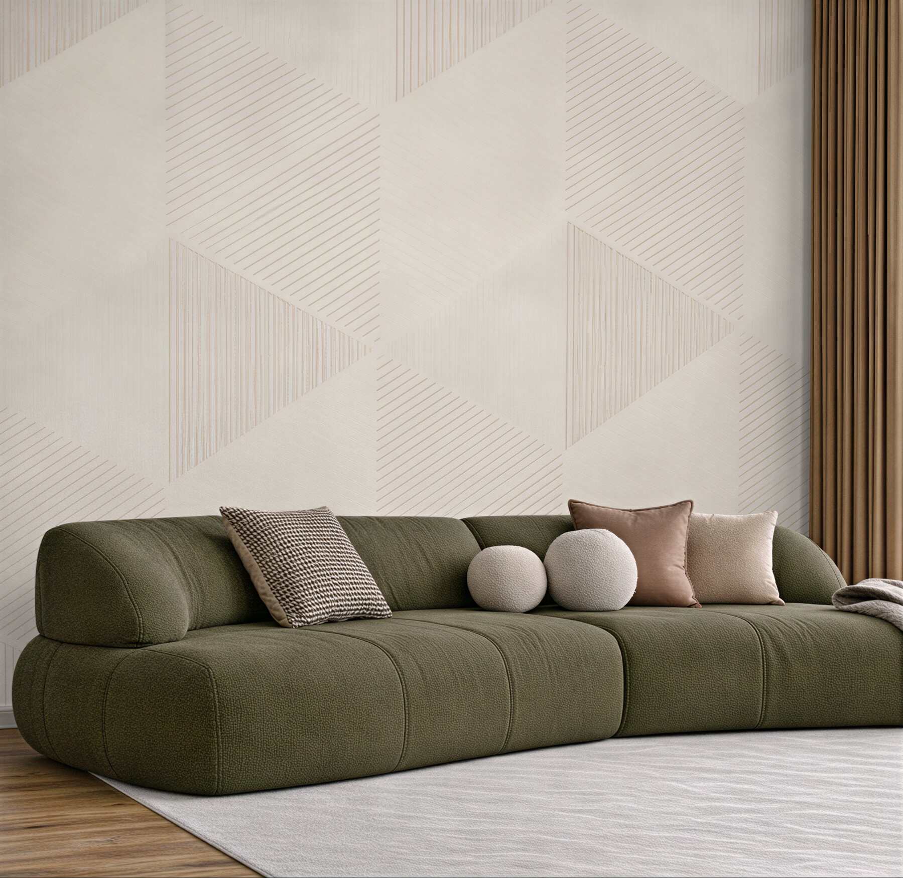 Fototapeta geometryczne kostki 3D beżowe minimalistyczna abstrakcja?v23