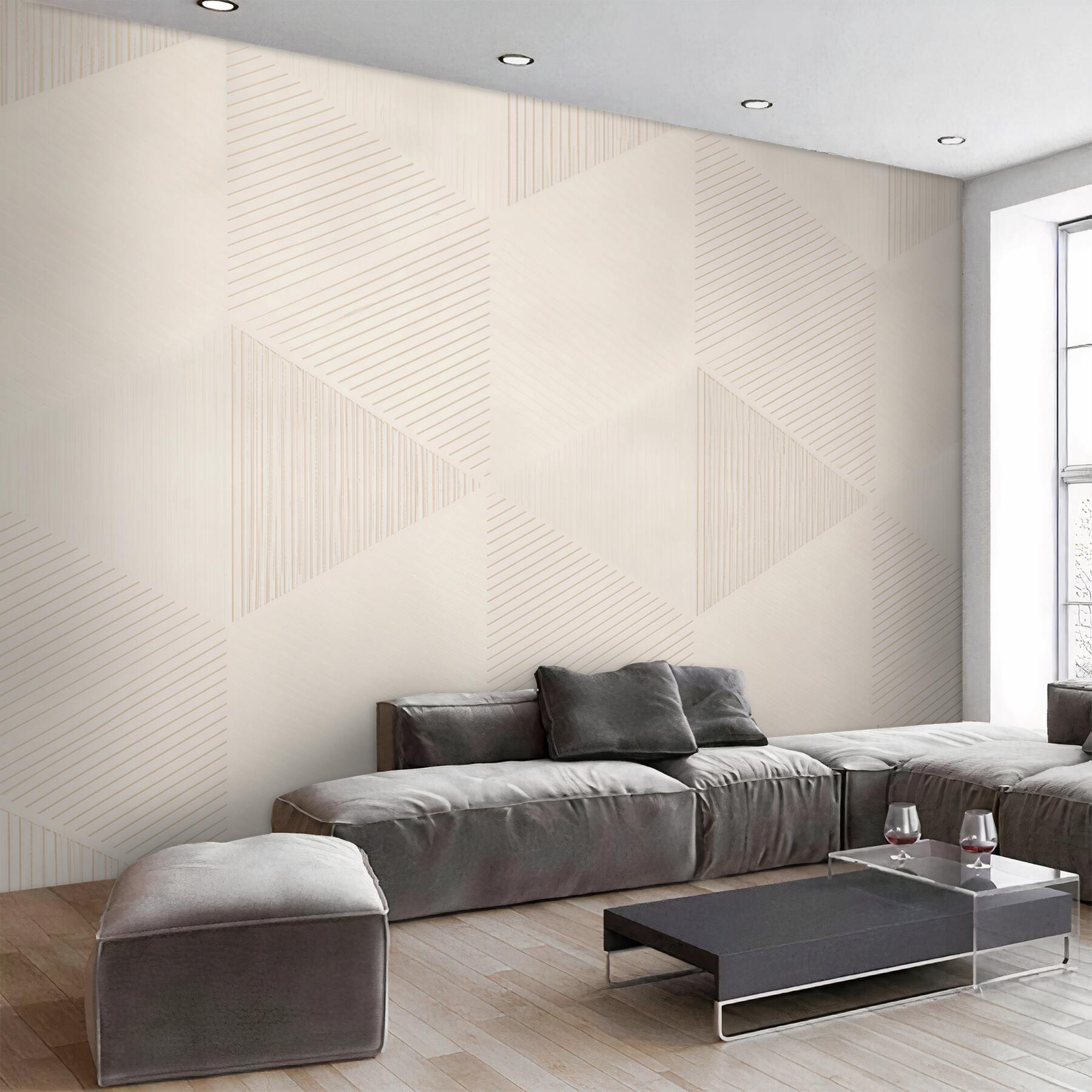 Fototapeta geometryczne kostki 3D beżowe minimalistyczna abstrakcja?v23