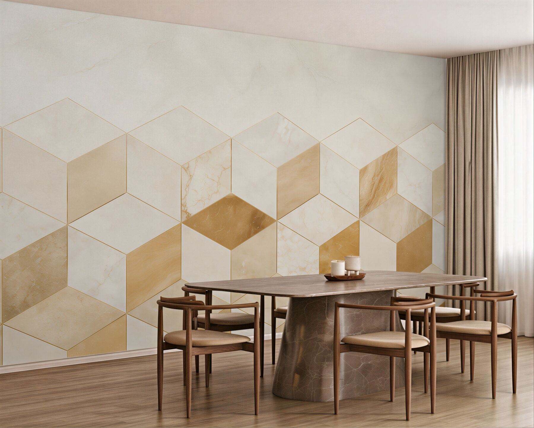 Fototapeta geometryczne kostki marmur biało złoty elegancka abstrakcja?v23