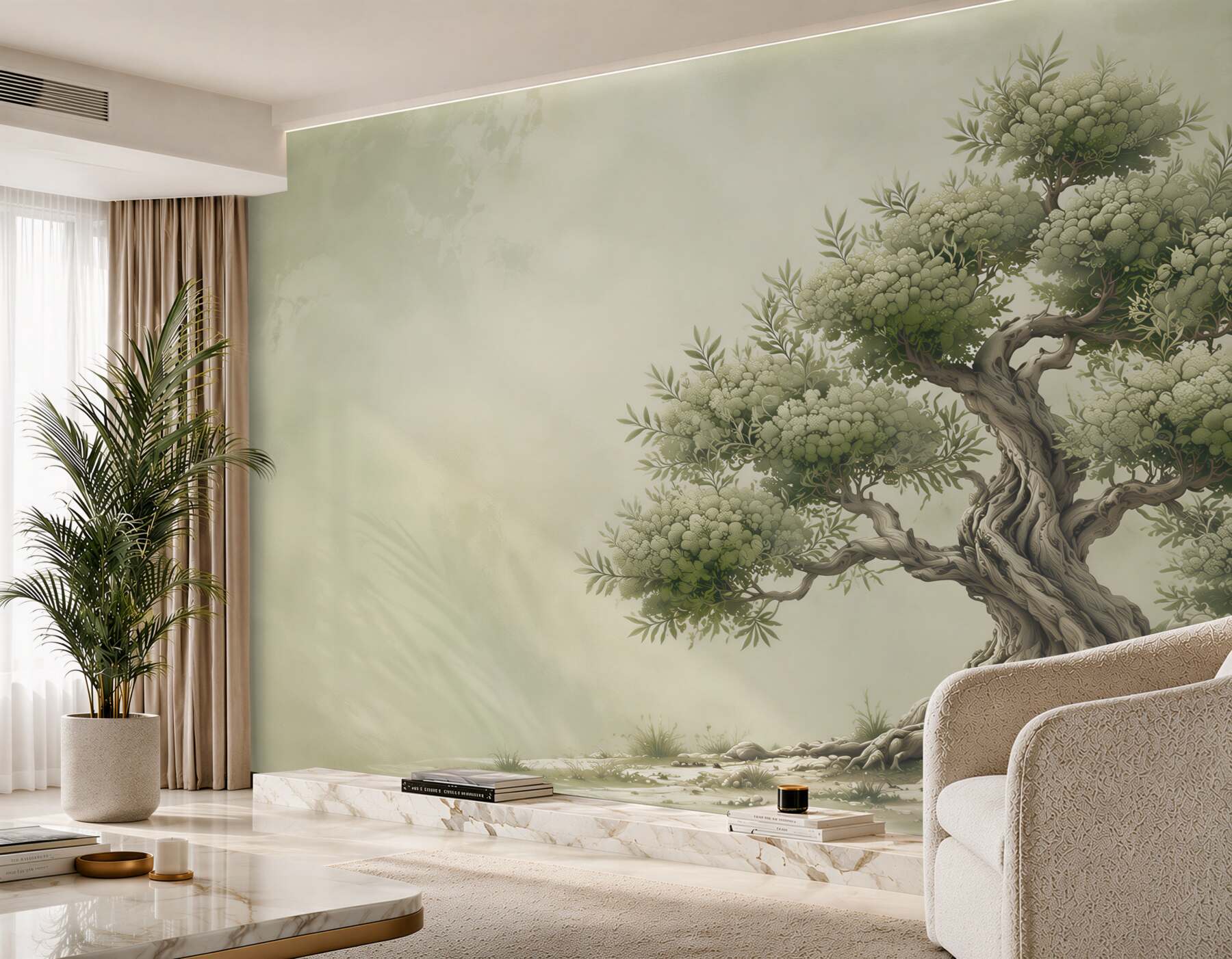 Fototapeta stare drzewo bonsai zielone na jasnym tle?v23
