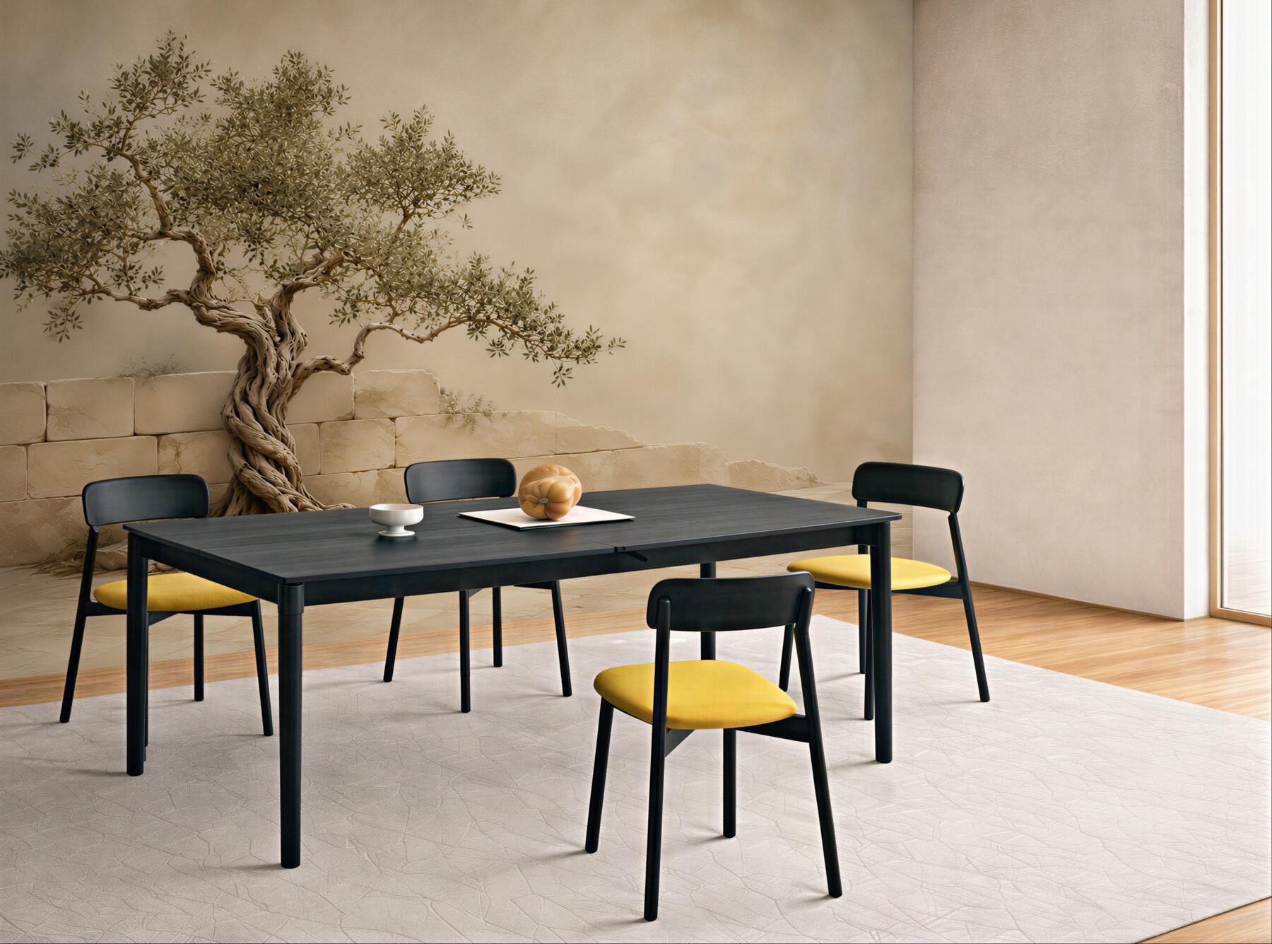 Fototapeta drzewo oliwne przy kamiennym murze beżowe?v23