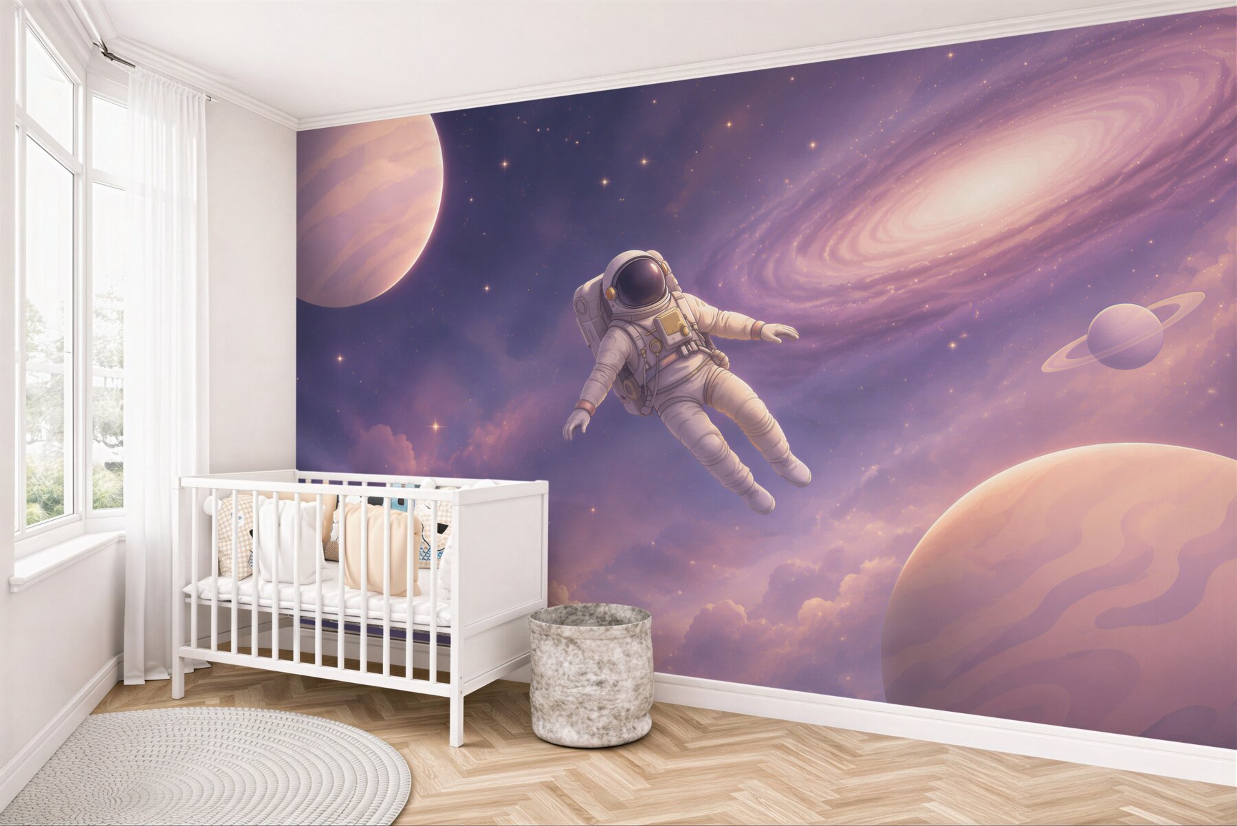 Fototapeta Astronauta rośnie w zerowej sile grawitacyjnej