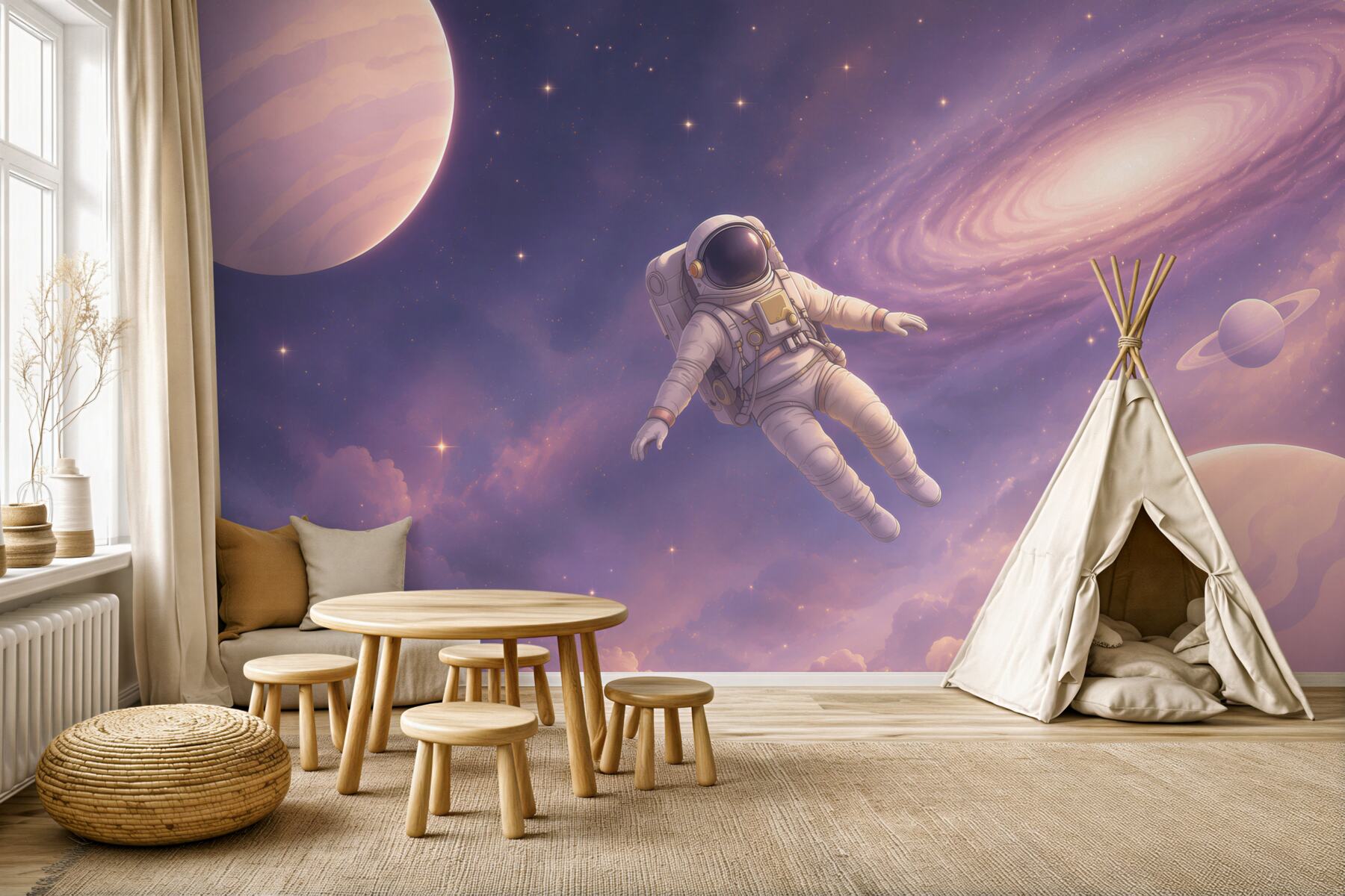 Fototapeta Astronauta rośnie w zerowej sile grawitacyjnej?v23