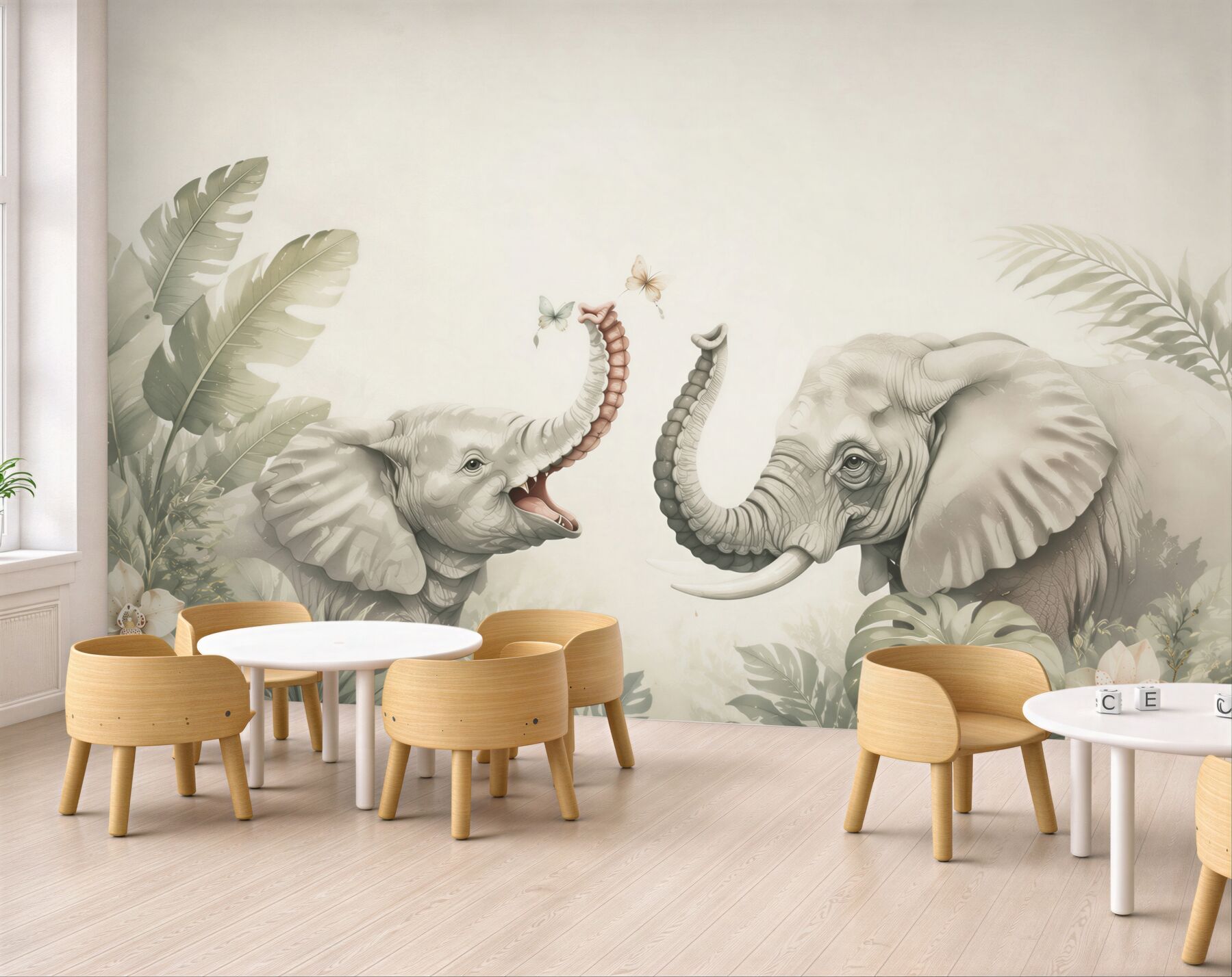 Fototapeta Elephant and Elephant Walk?v23