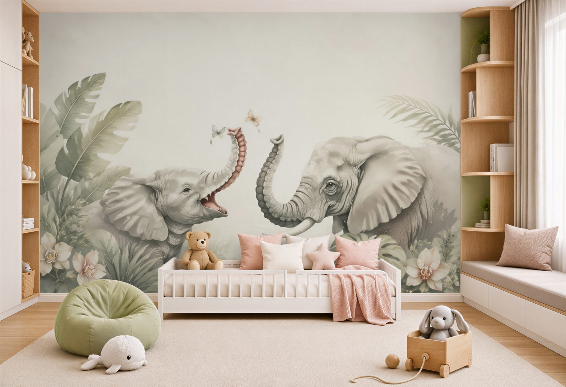 Fototapeta Elephant and Elephant Walk