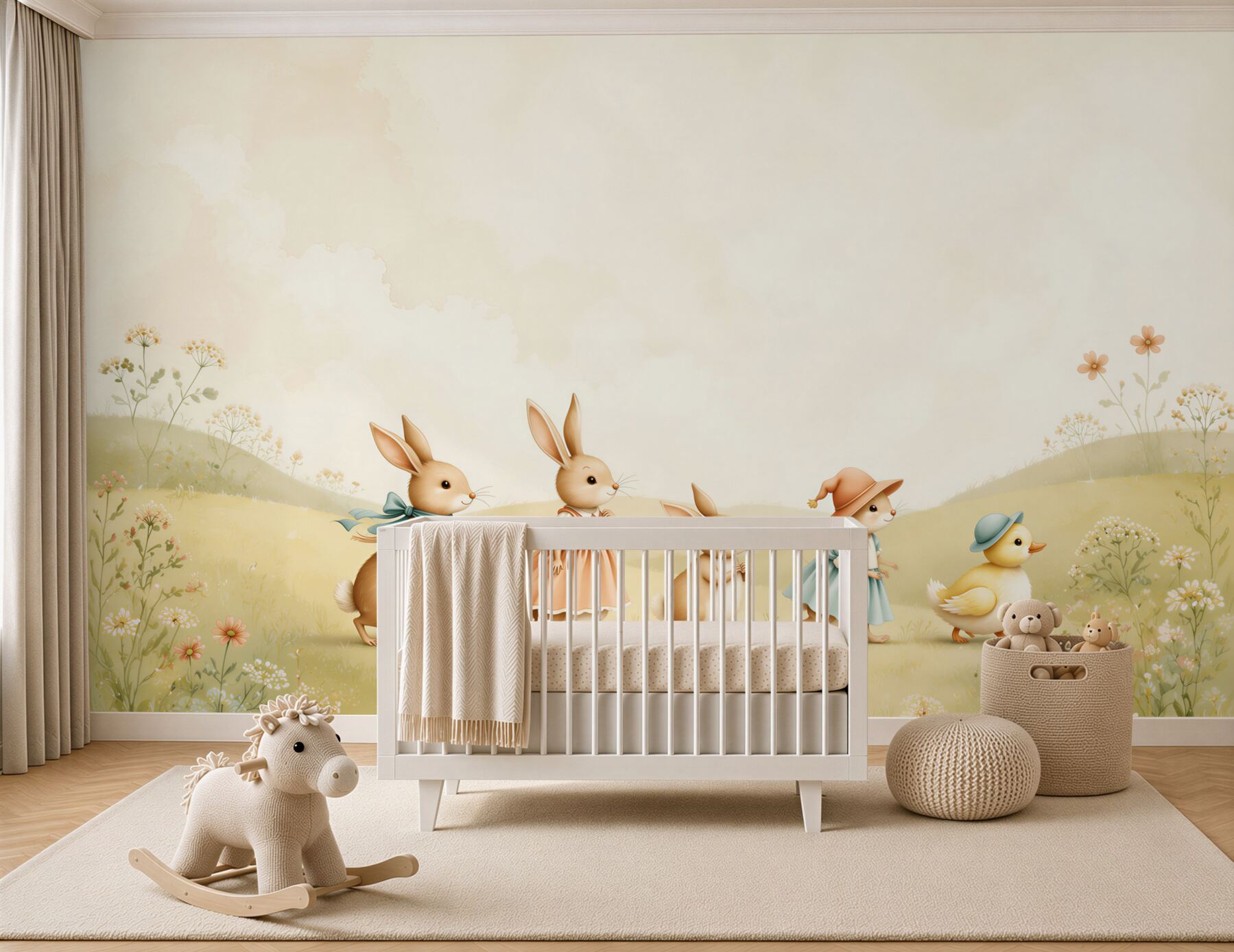 Fototapeta Bunny Family and Duck?v23
