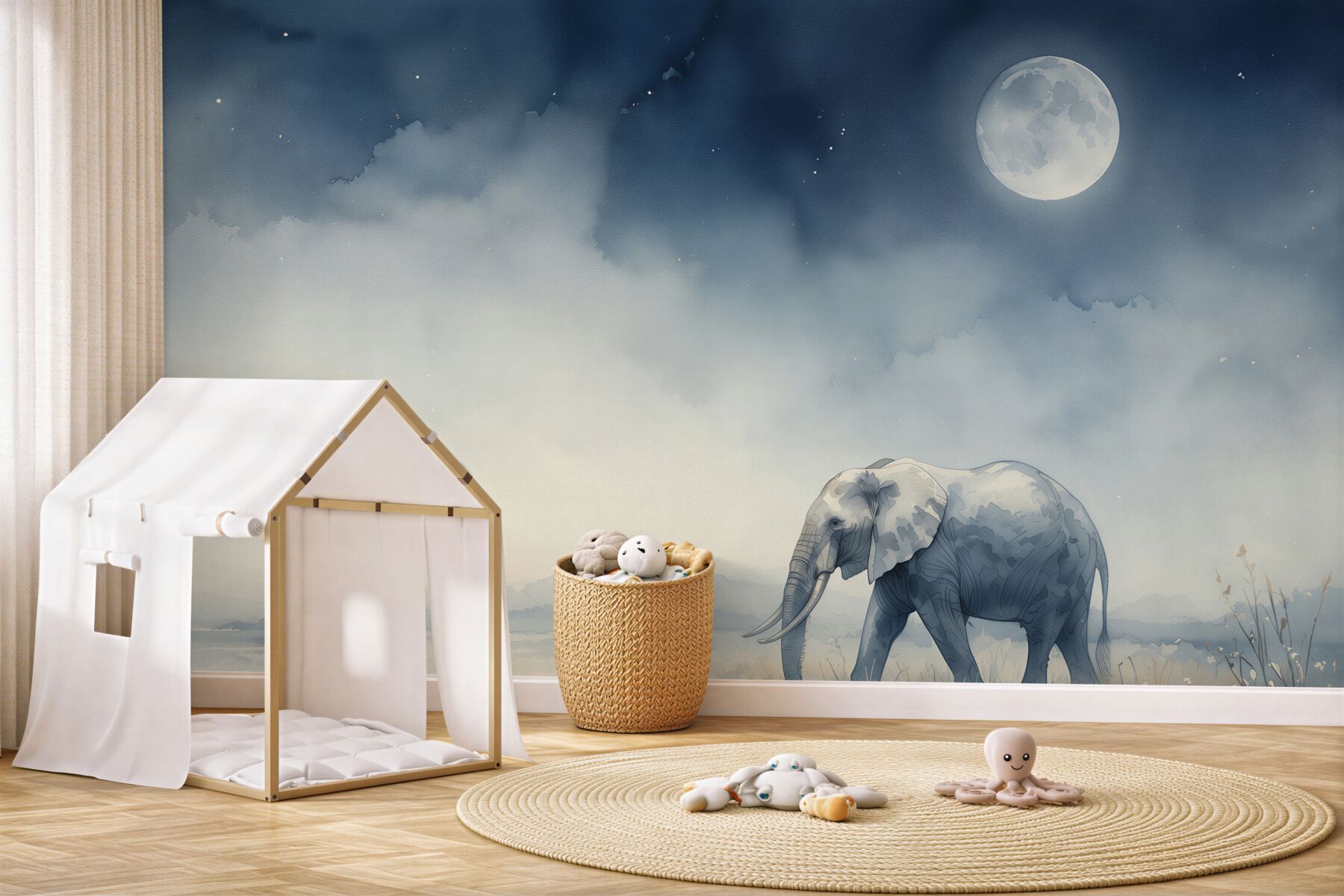 Fototapeta Elephant Night Walk?v23