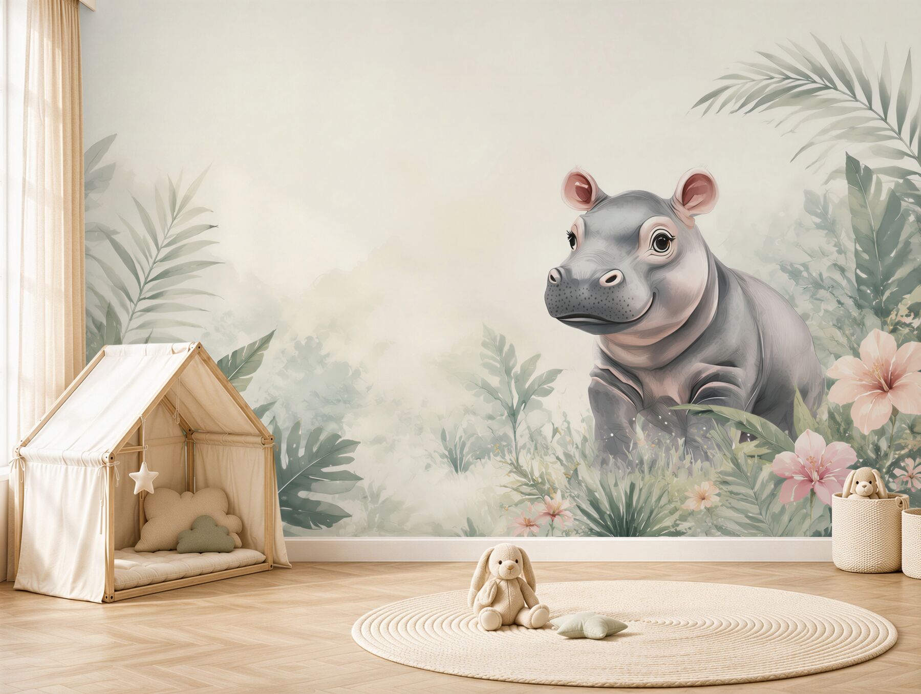 Fototapeta Hippo wśród zieleni