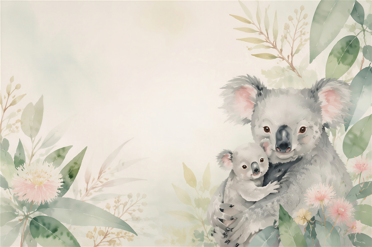 Fototapeta Mama koala z dzieckiem