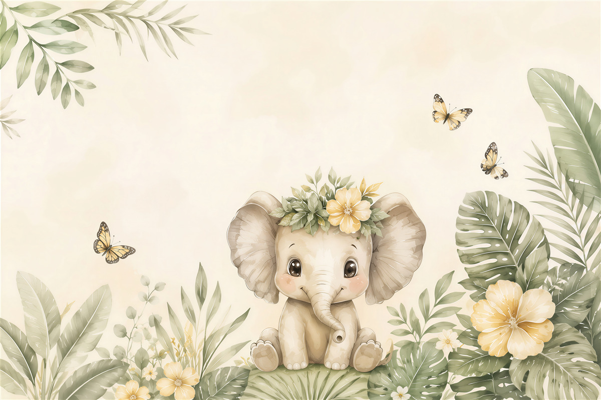 Fototapeta Elephant in Greens