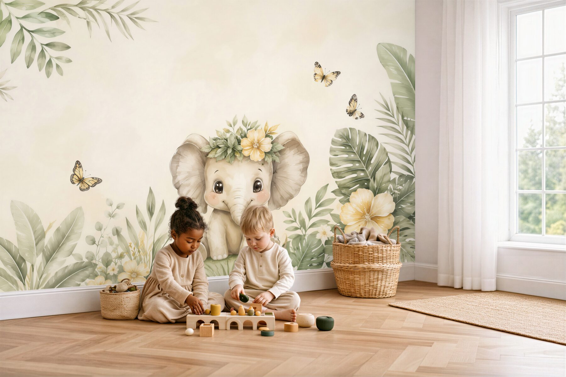 Fototapeta Elephant in Greens