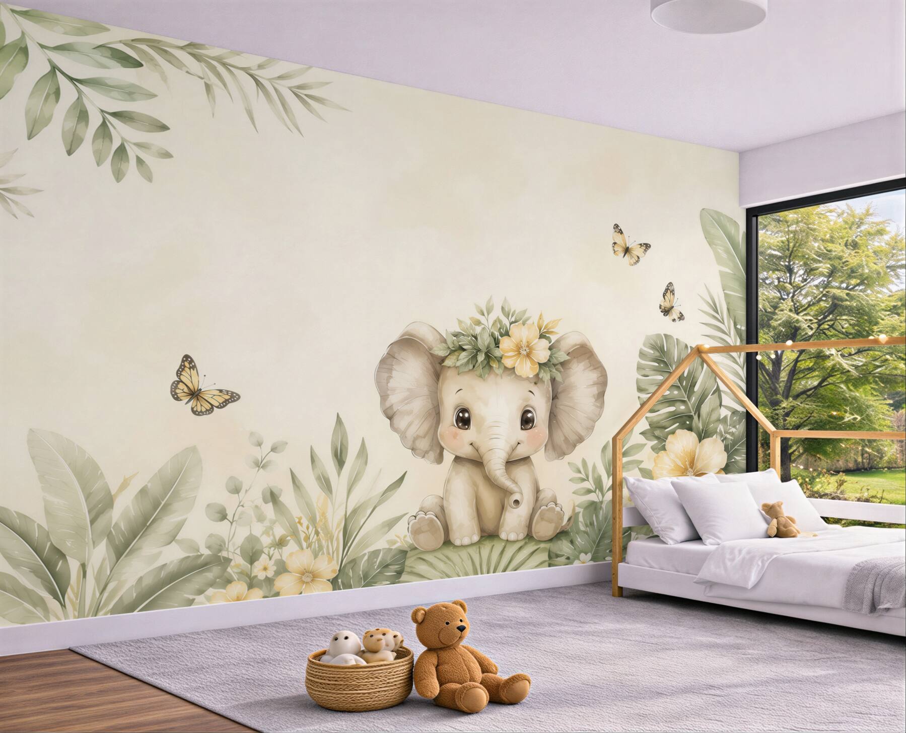 Fototapeta Elephant in Greens?v23
