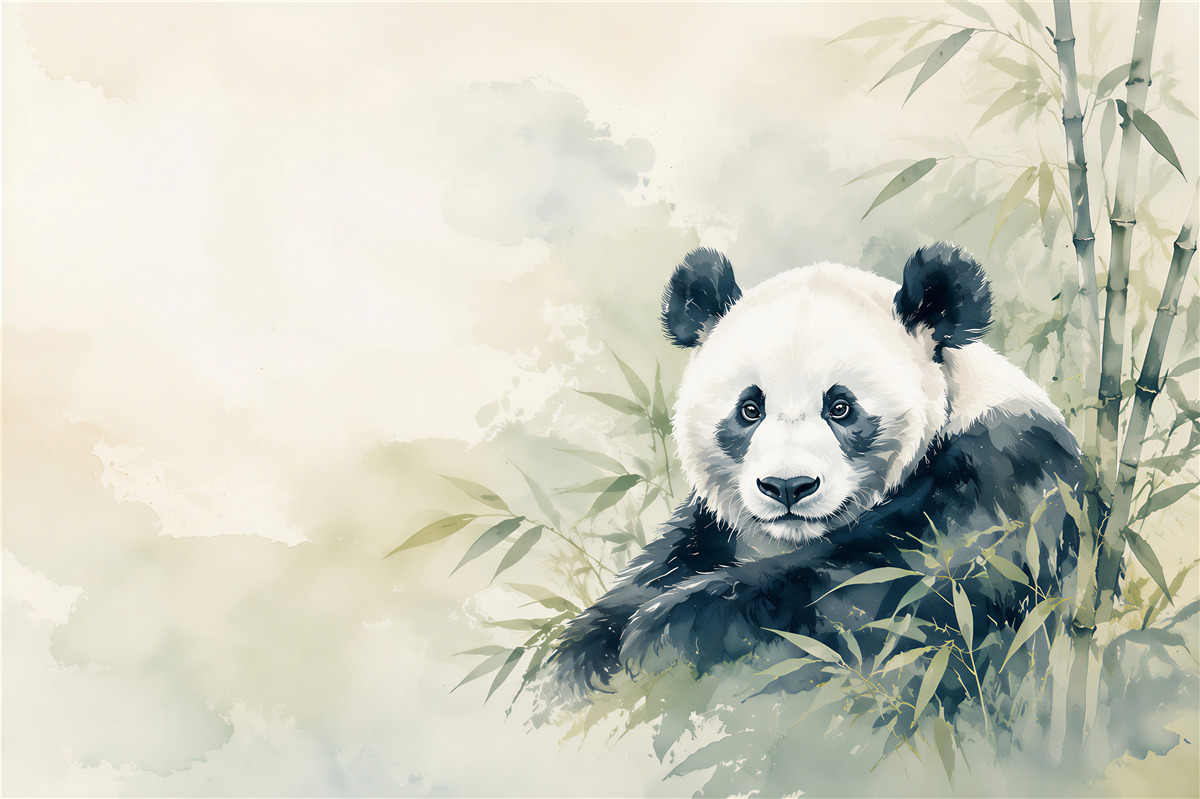 Fototapeta Panda wśród bambusa