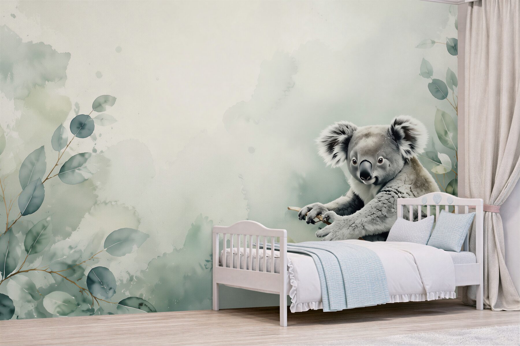 Fototapeta Koala siedzi na zielonej gałęzi?v23